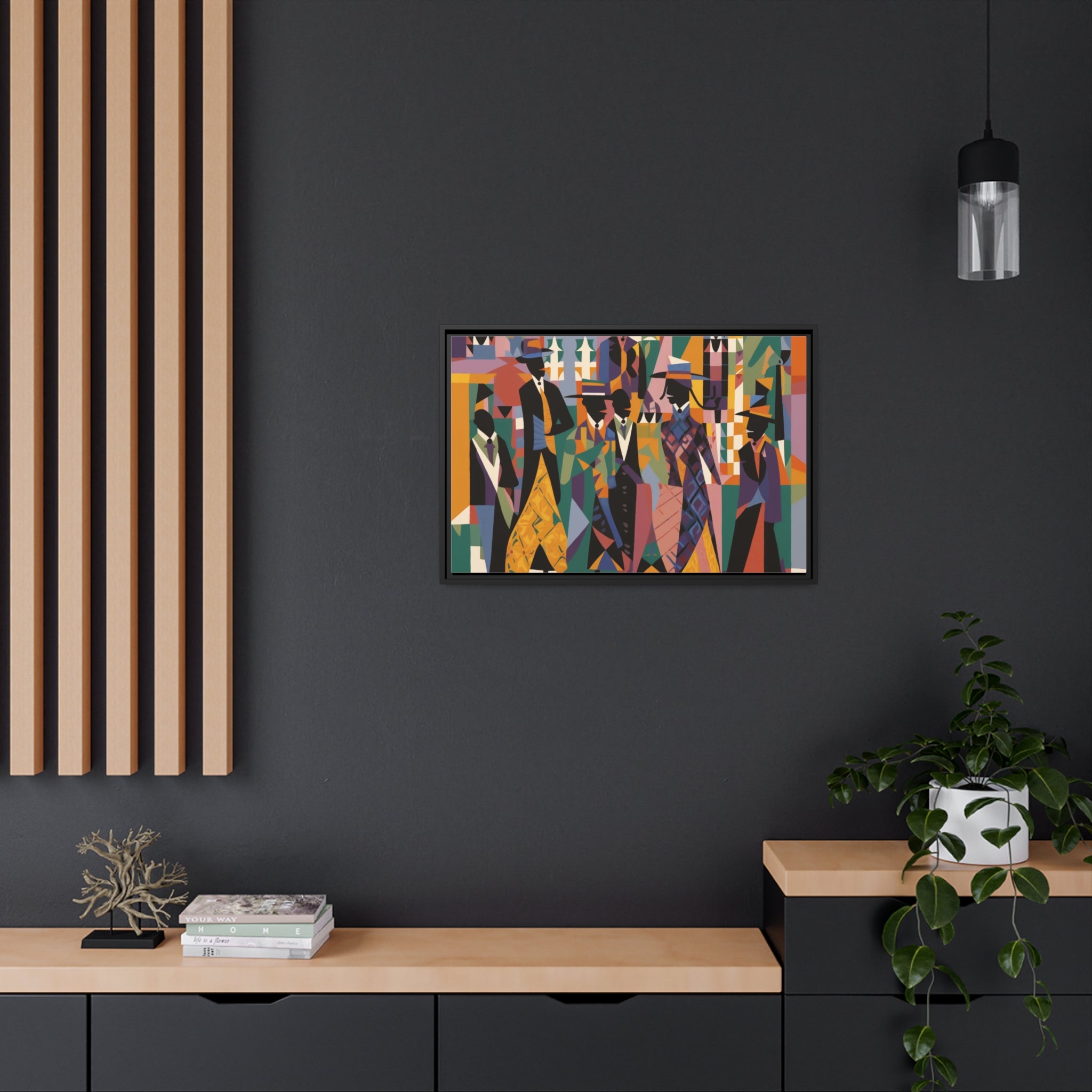 Renaissance I Matte Canvas, Black Frame