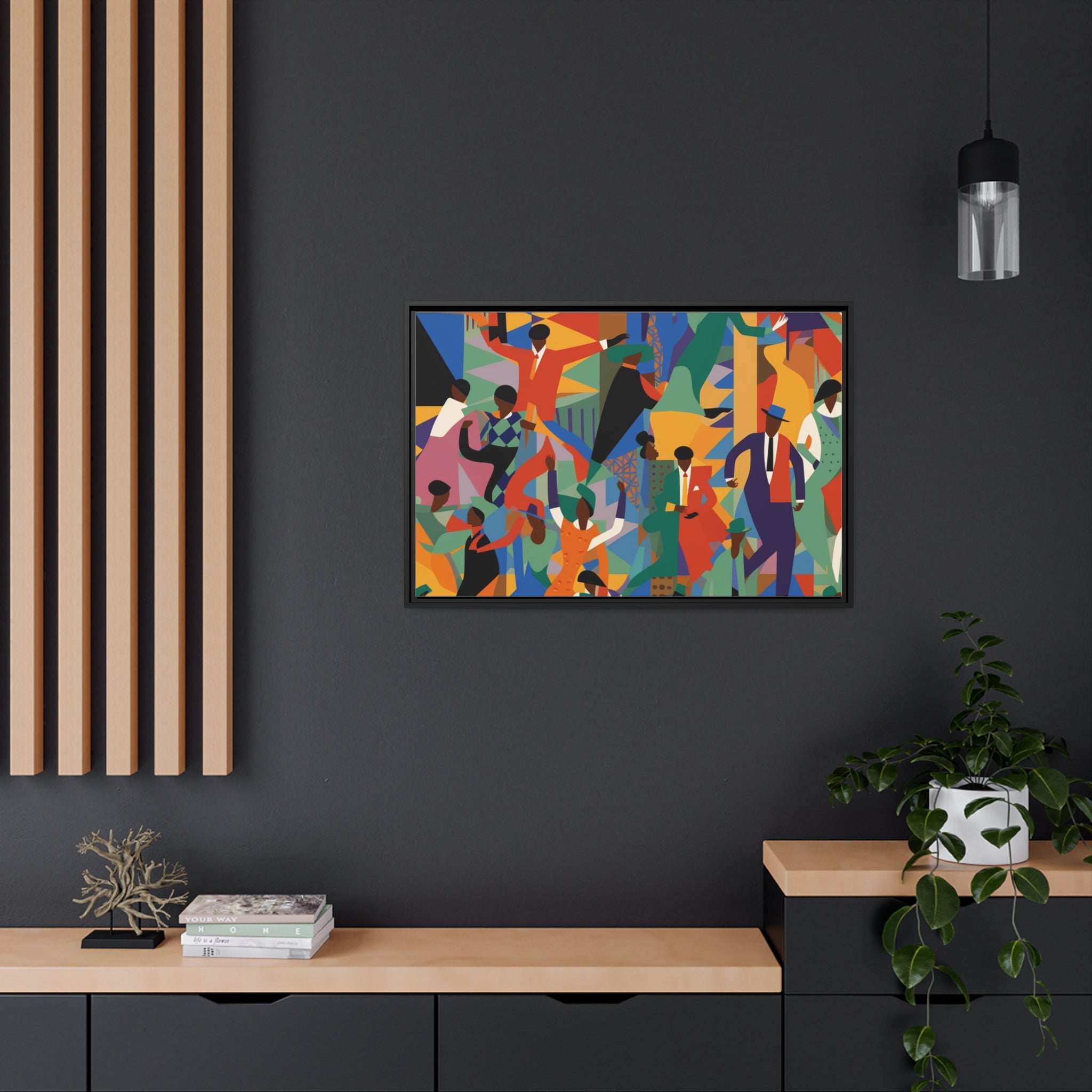 Harlem I Matte Canvas, Black Frame