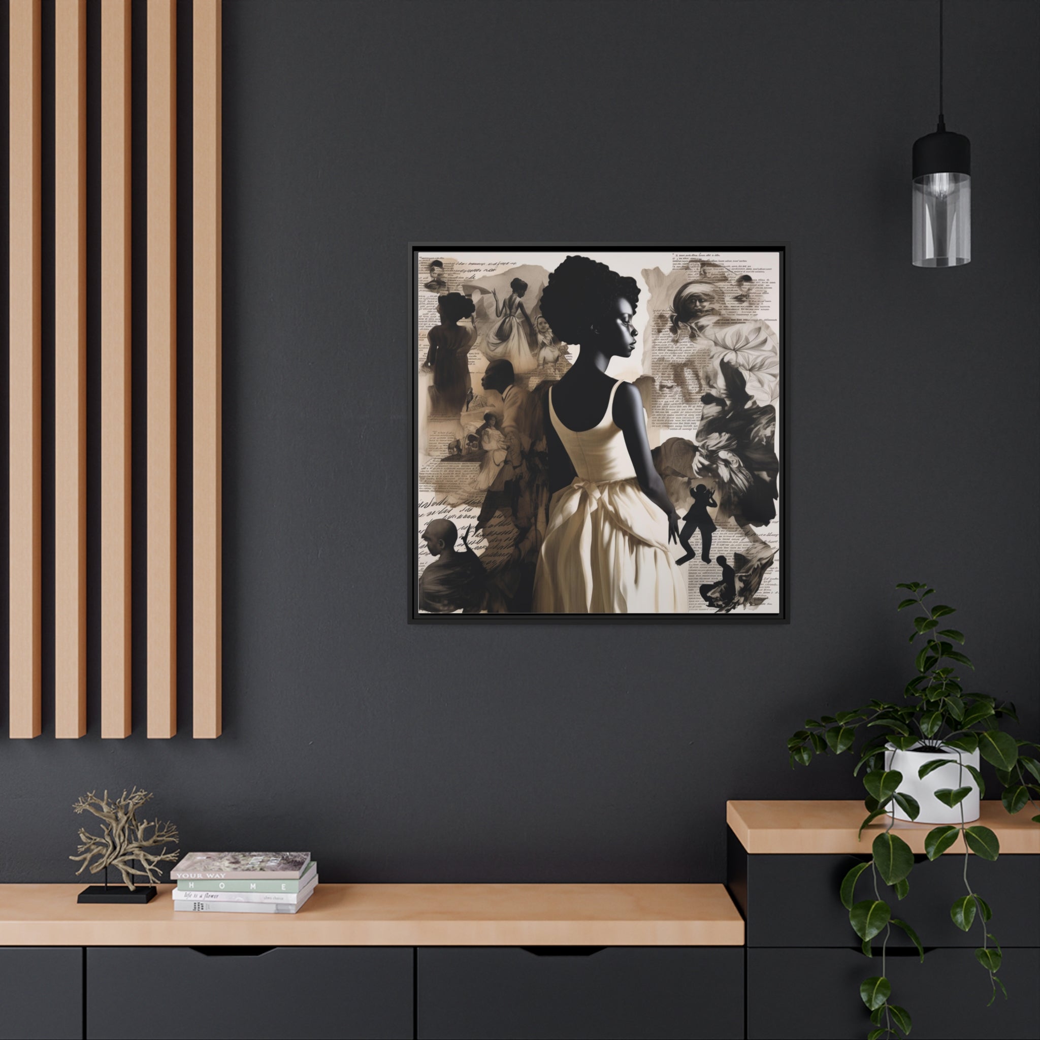 Wall Art Inspired by Kara Walke Matte Canvas, Black Frame