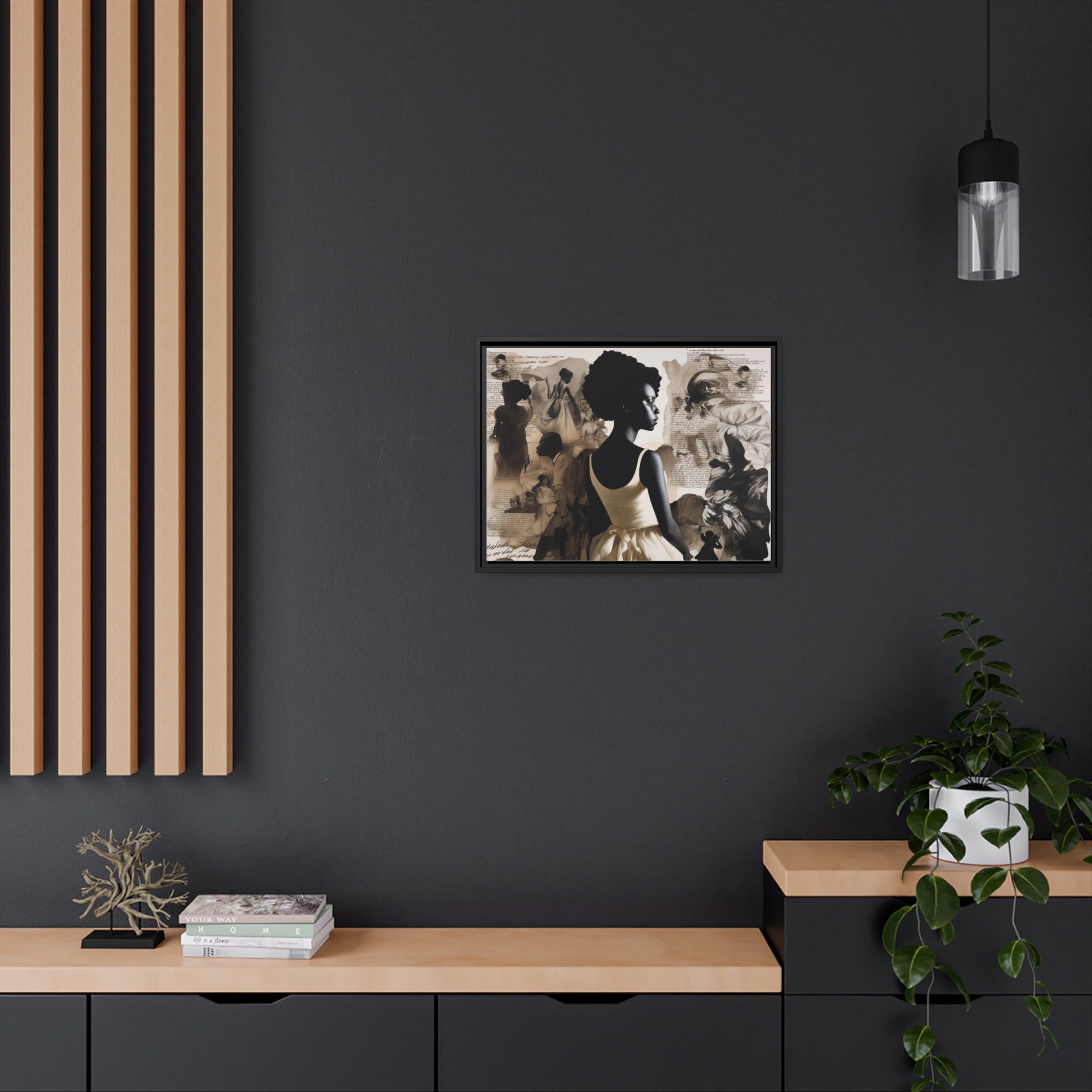 Wall Art Inspired by Kara Walke Matte Canvas, Black Frame