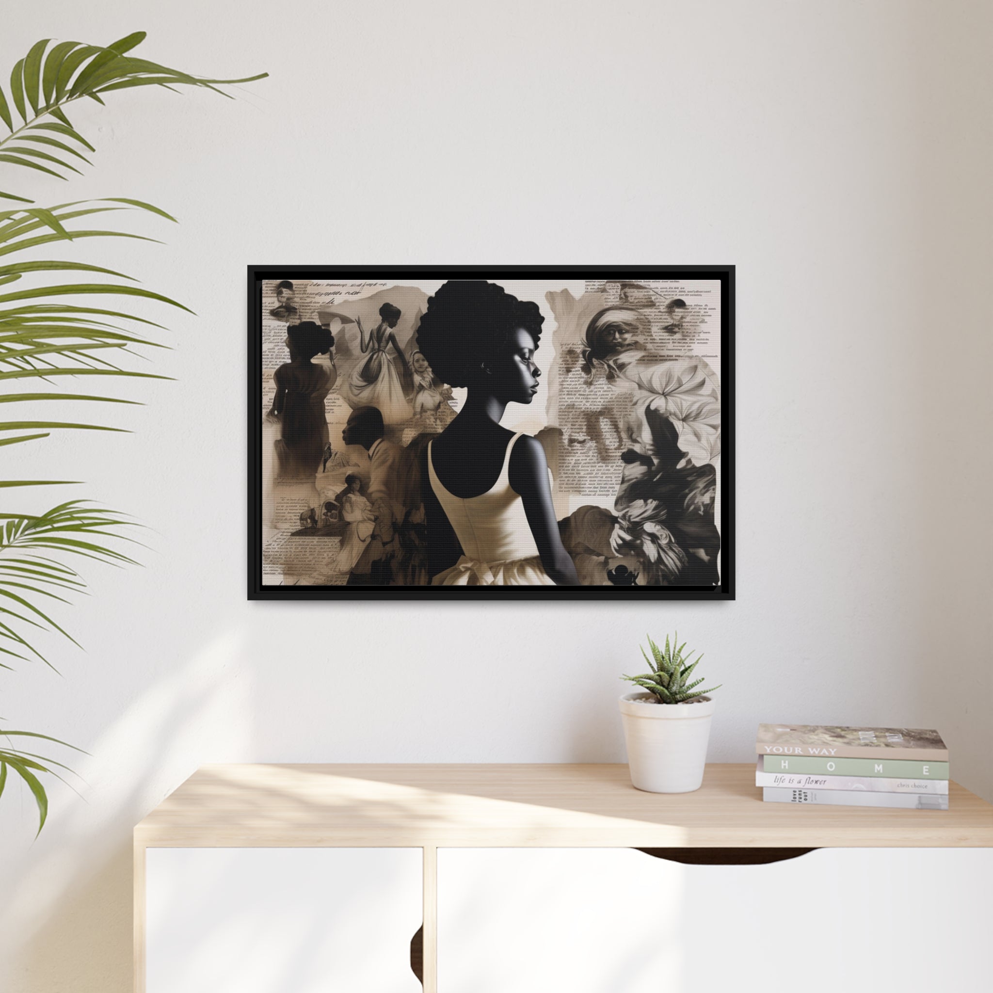 Wall Art Inspired by Kara Walke Matte Canvas, Black Frame