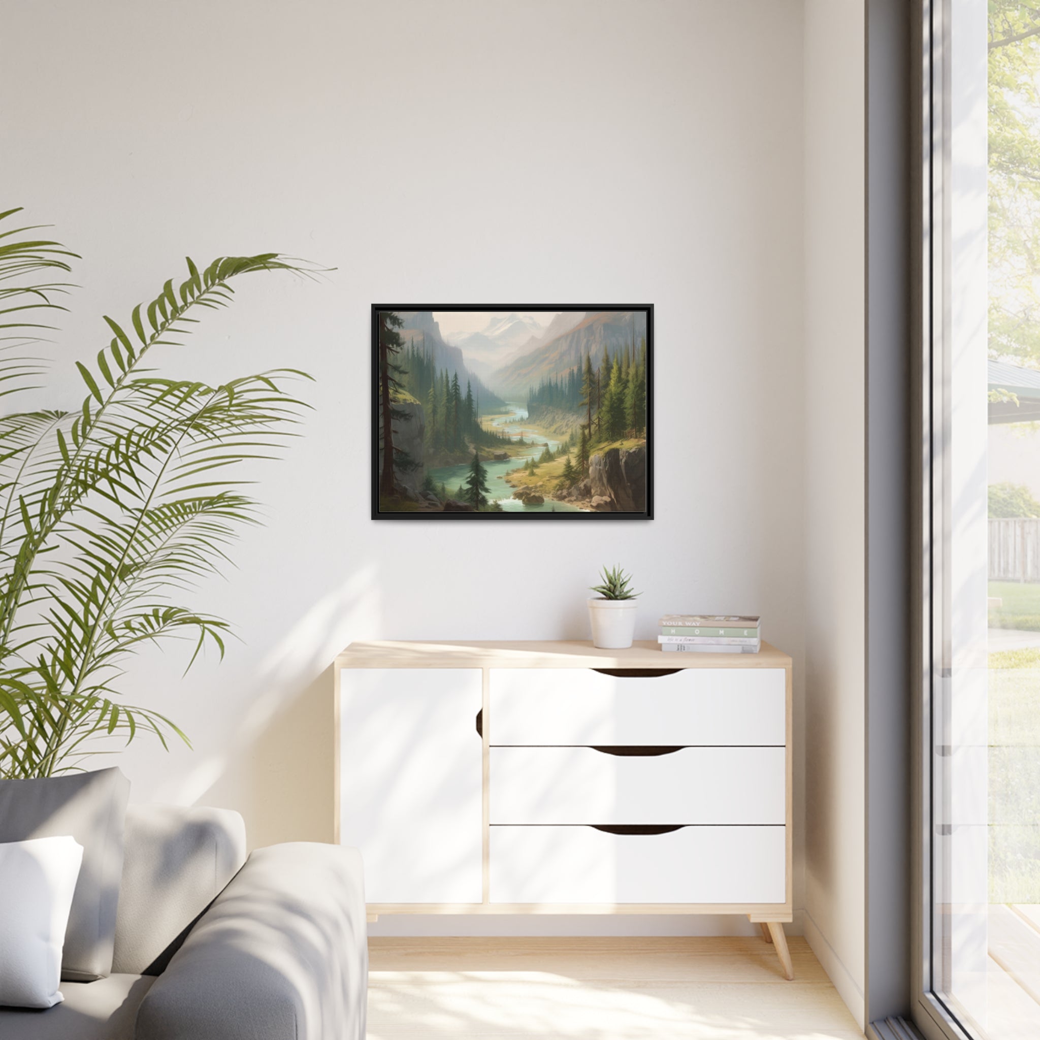 Forest I Matte Canvas, Black Frame