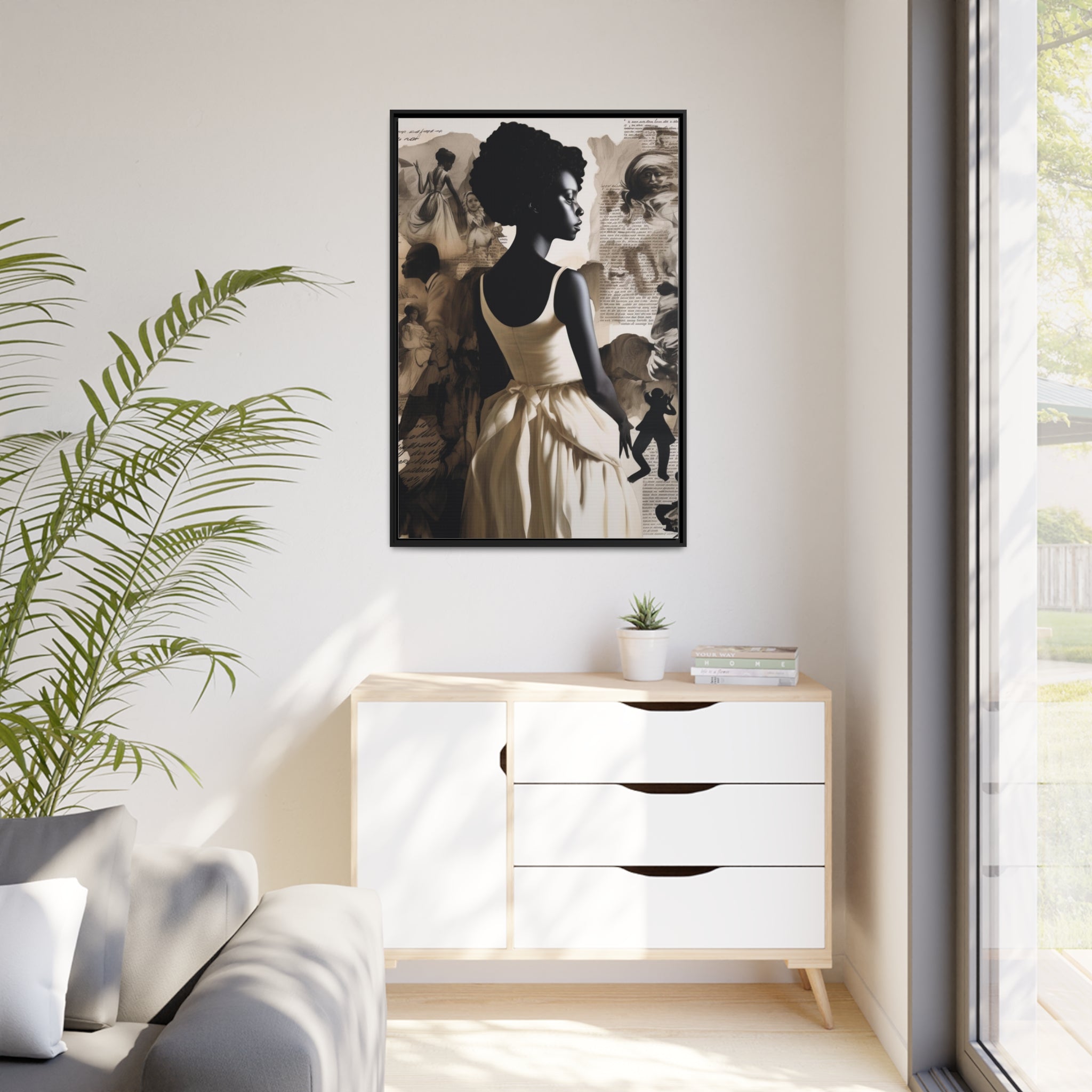 Wall Art Inspired by Kara Walke Matte Canvas, Black Frame