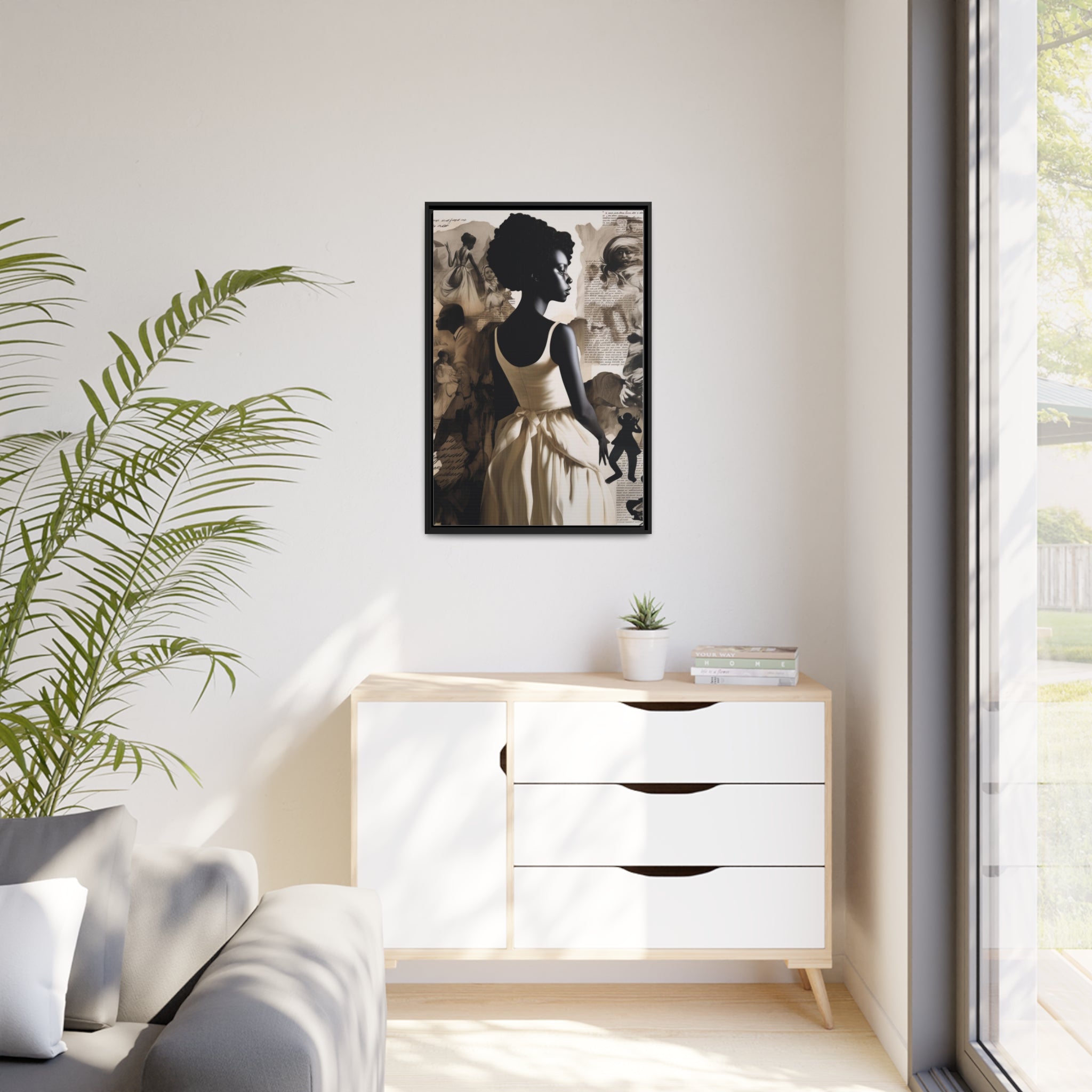 Wall Art Inspired by Kara Walke Matte Canvas, Black Frame