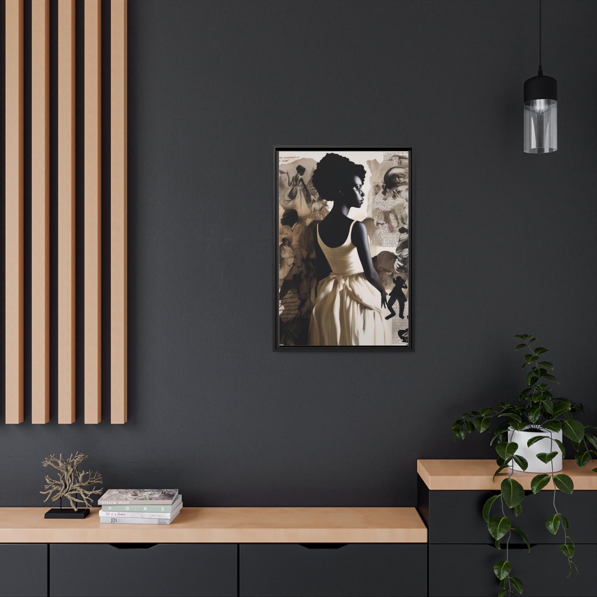 Wall Art Inspired by Kara Walke Matte Canvas, Black Frame
