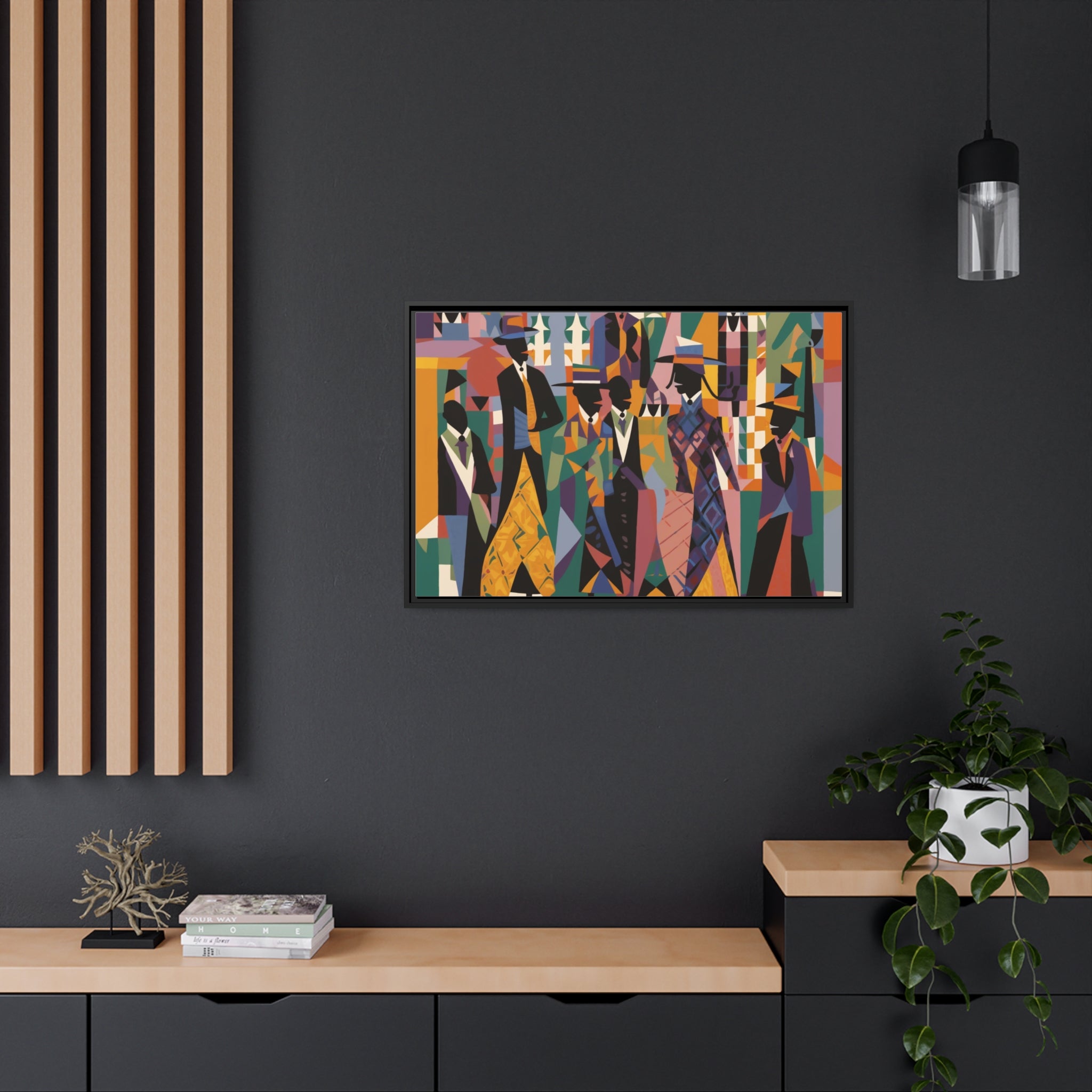 Renaissance I Matte Canvas, Black Frame