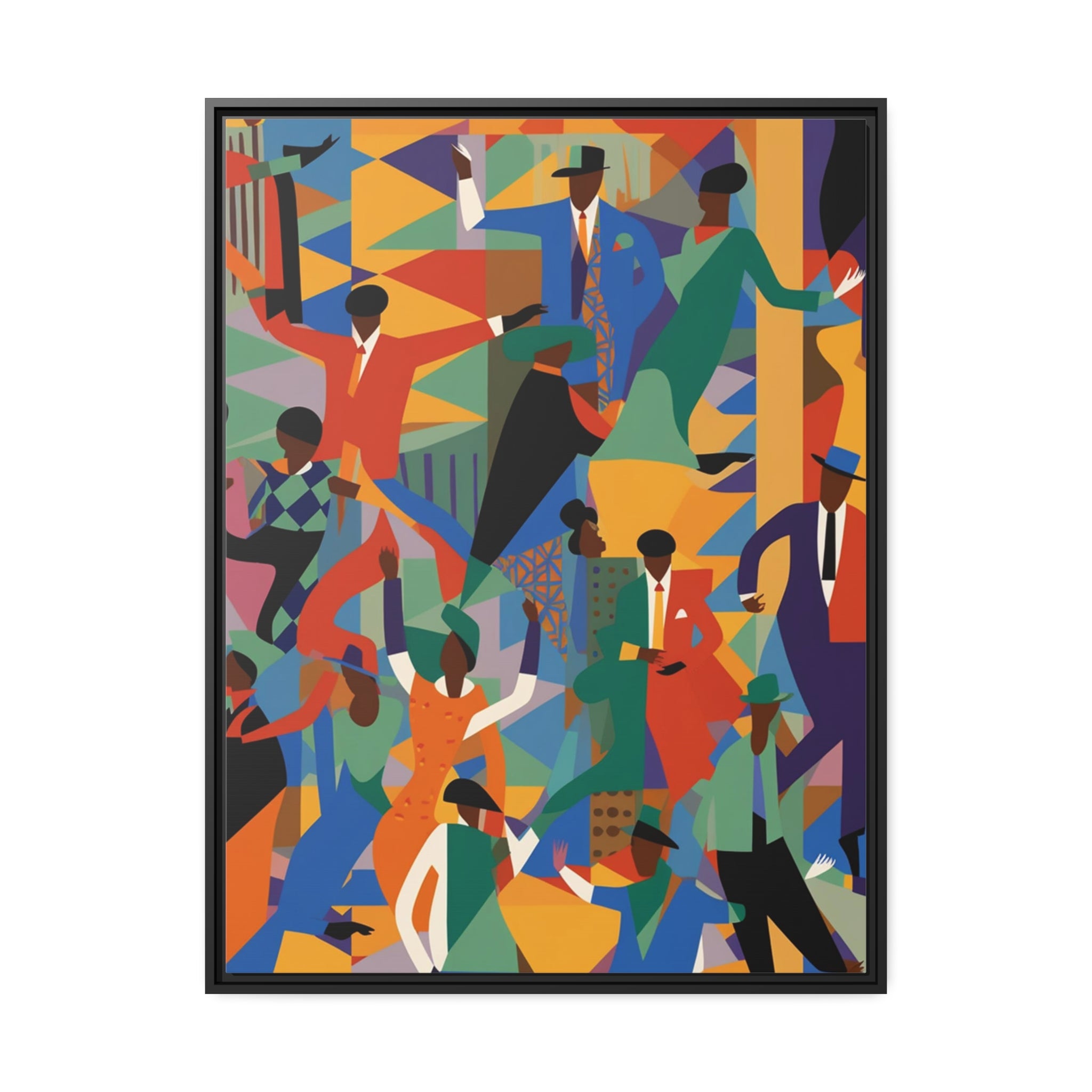 Harlem I Matte Canvas, Black Frame