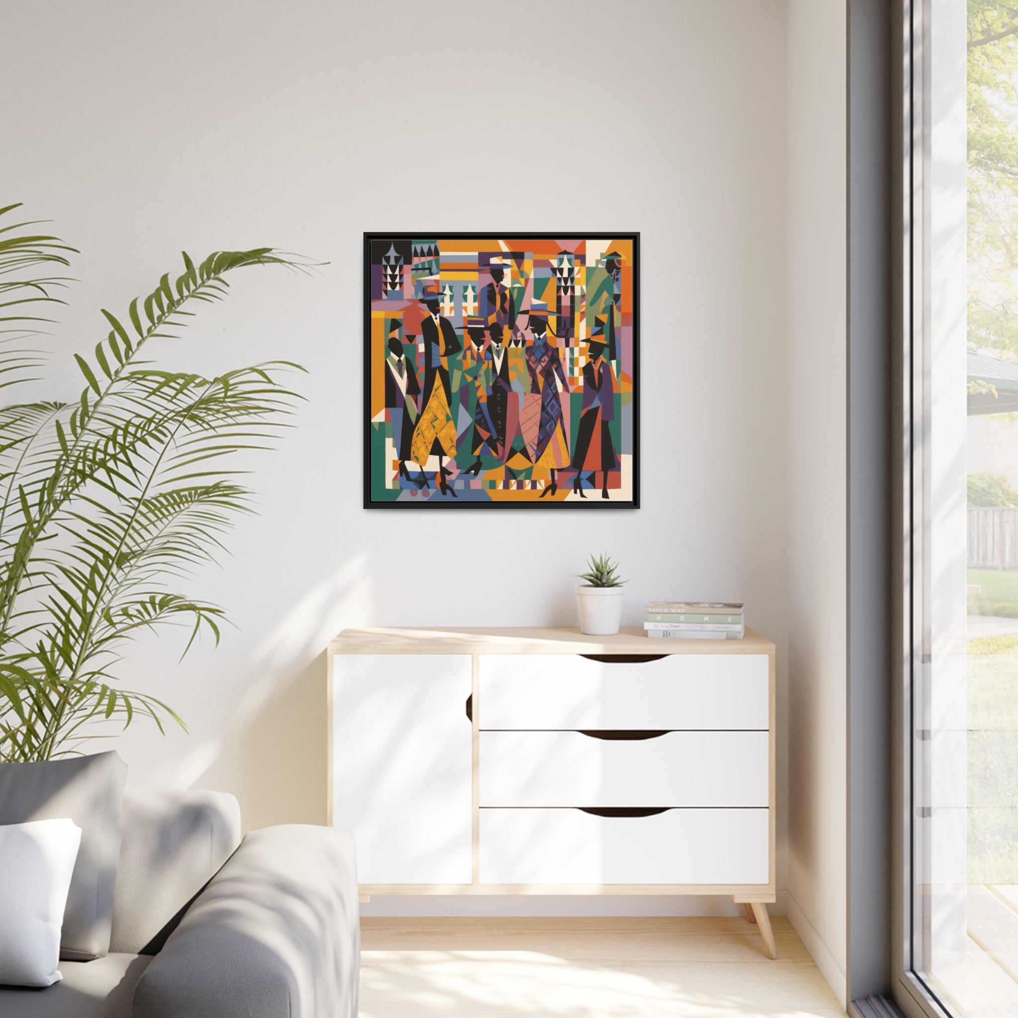 Renaissance I Matte Canvas, Black Frame