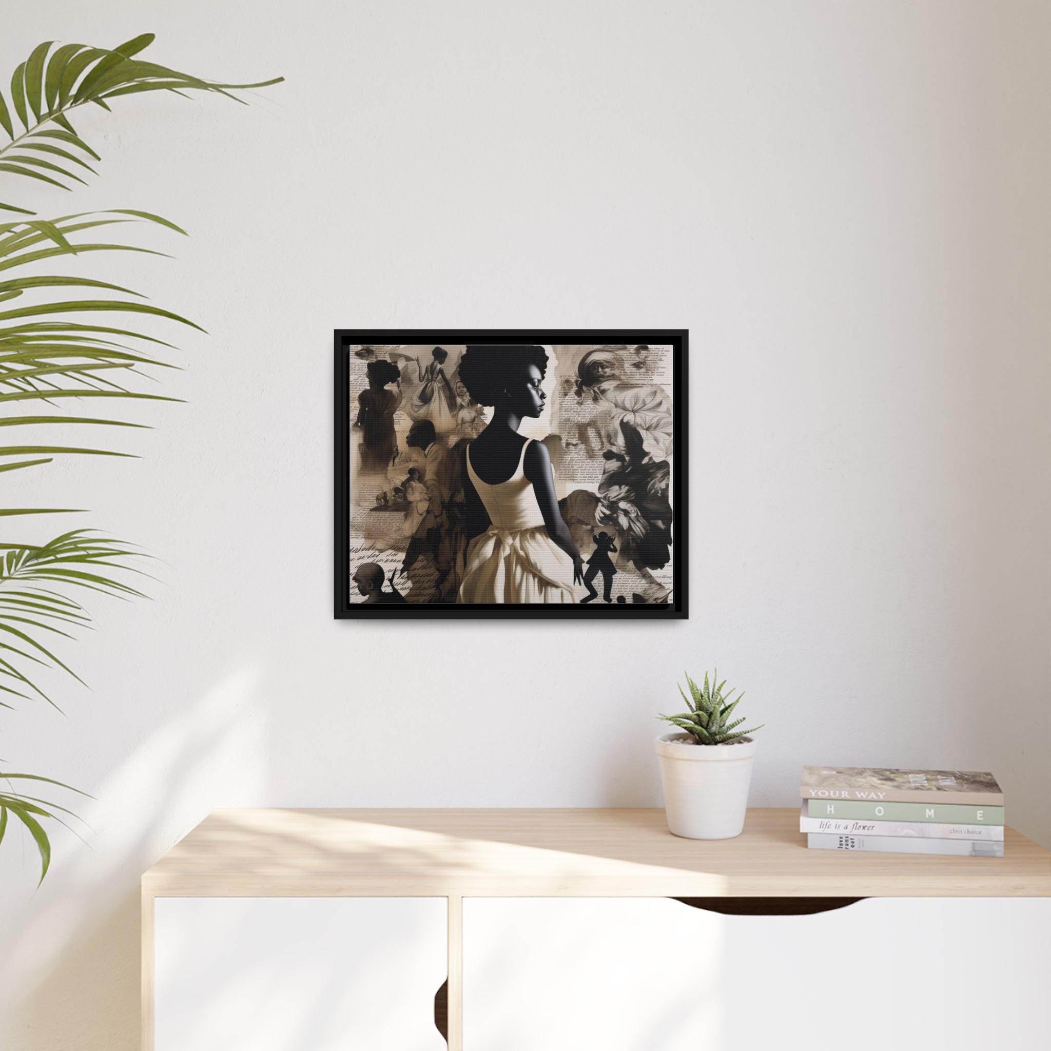 Wall Art Inspired by Kara Walke Matte Canvas, Black Frame