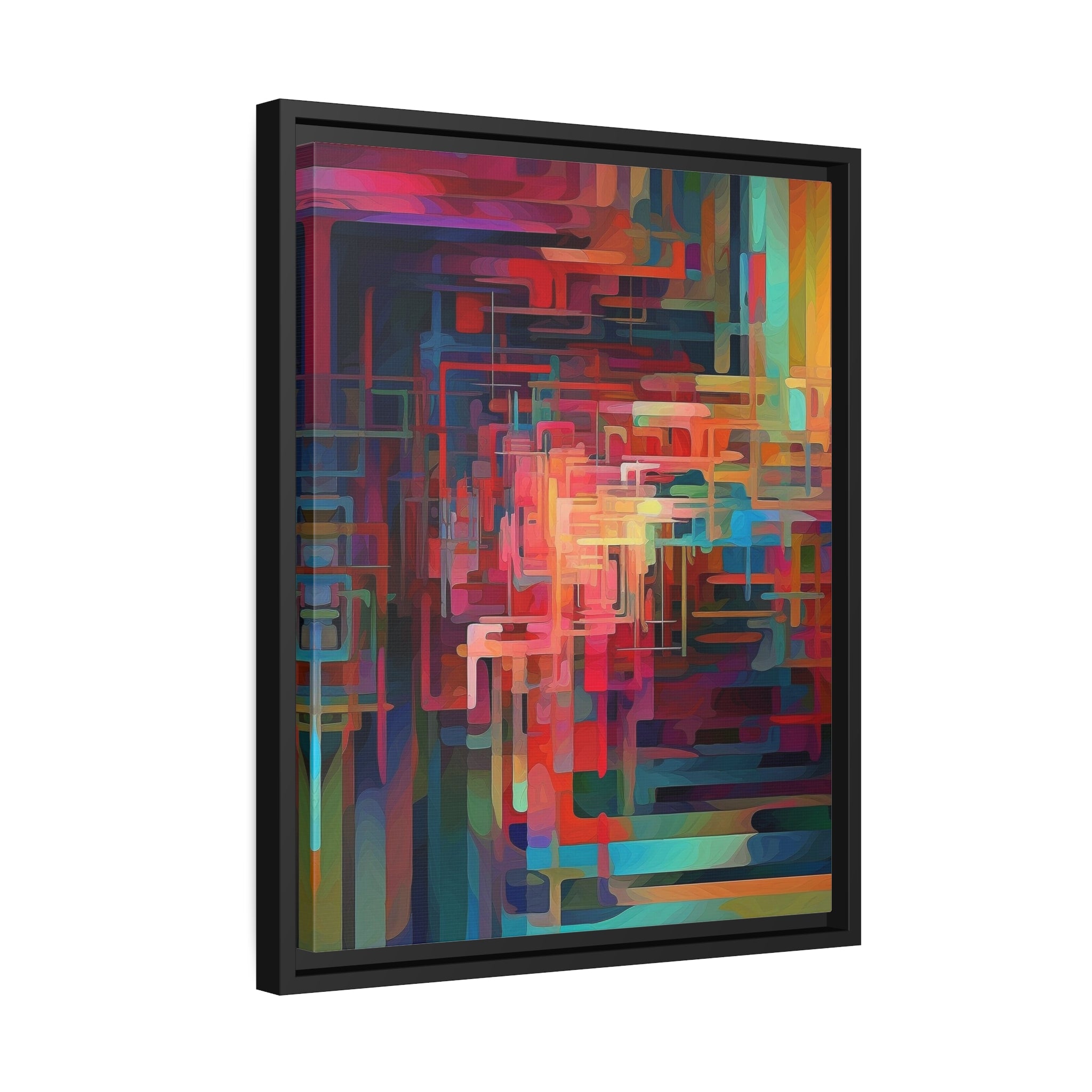 Modern Abstract III Matte Canvas, Black Frame