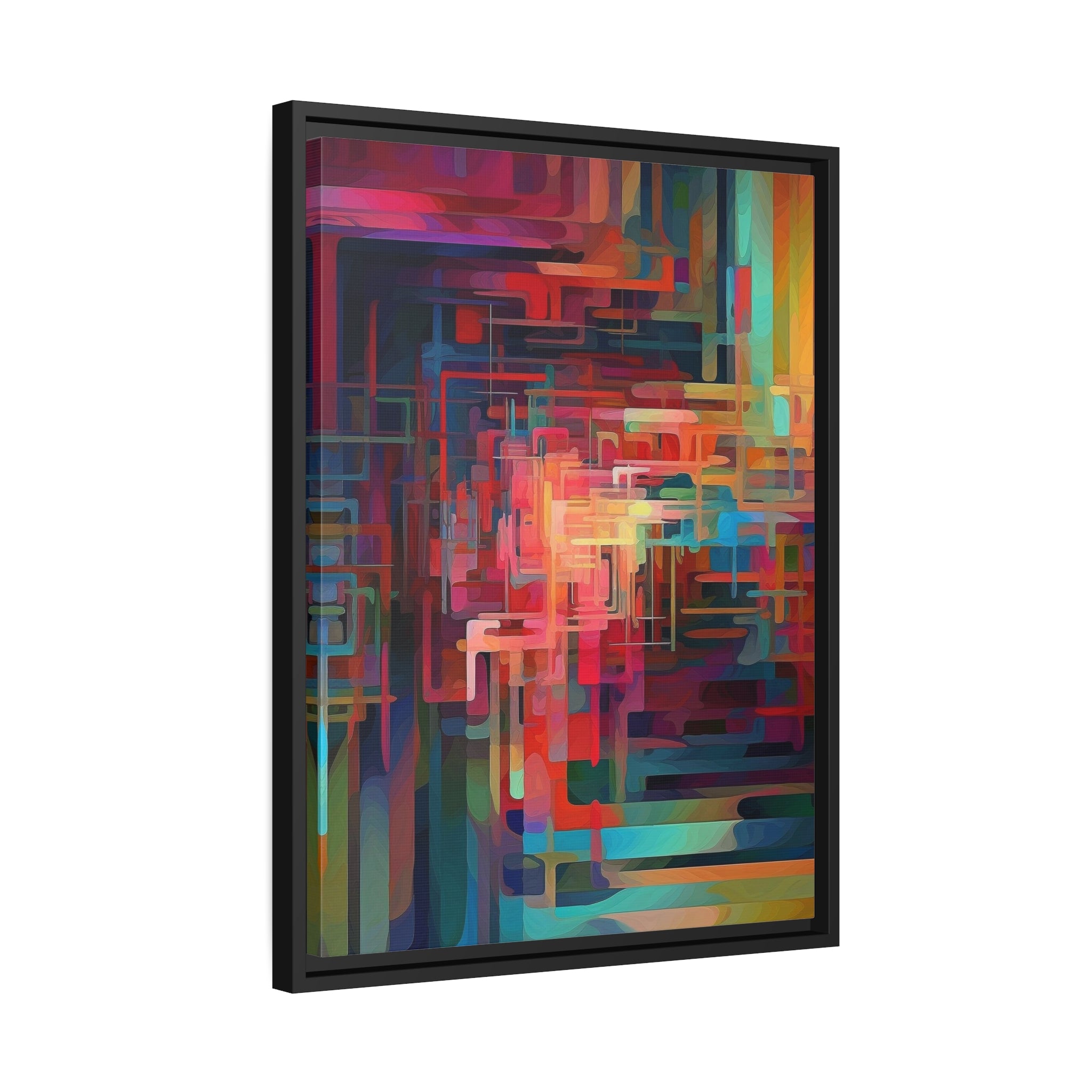 Modern Abstract III Matte Canvas, Black Frame