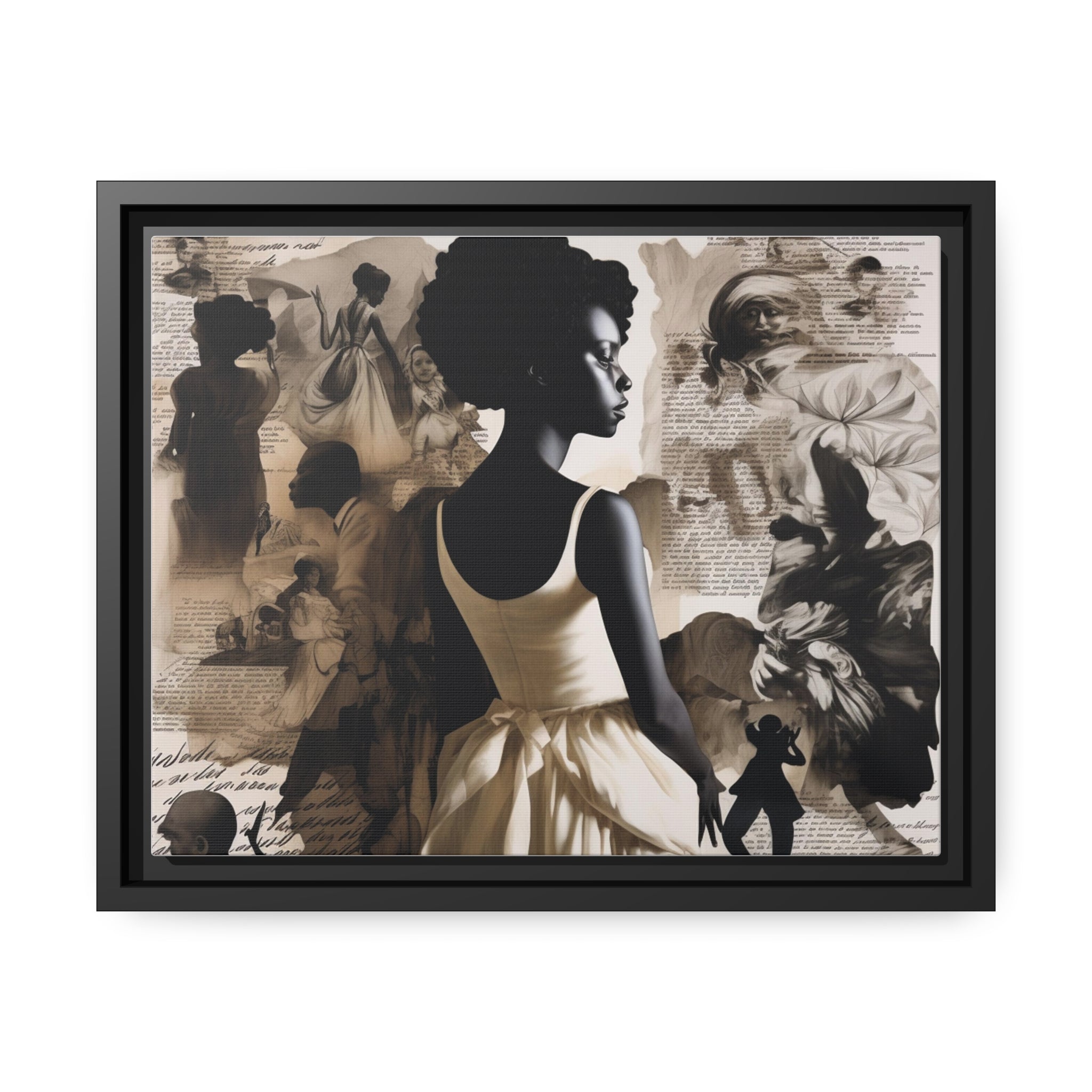 Wall Art Inspired by Kara Walke Matte Canvas, Black Frame