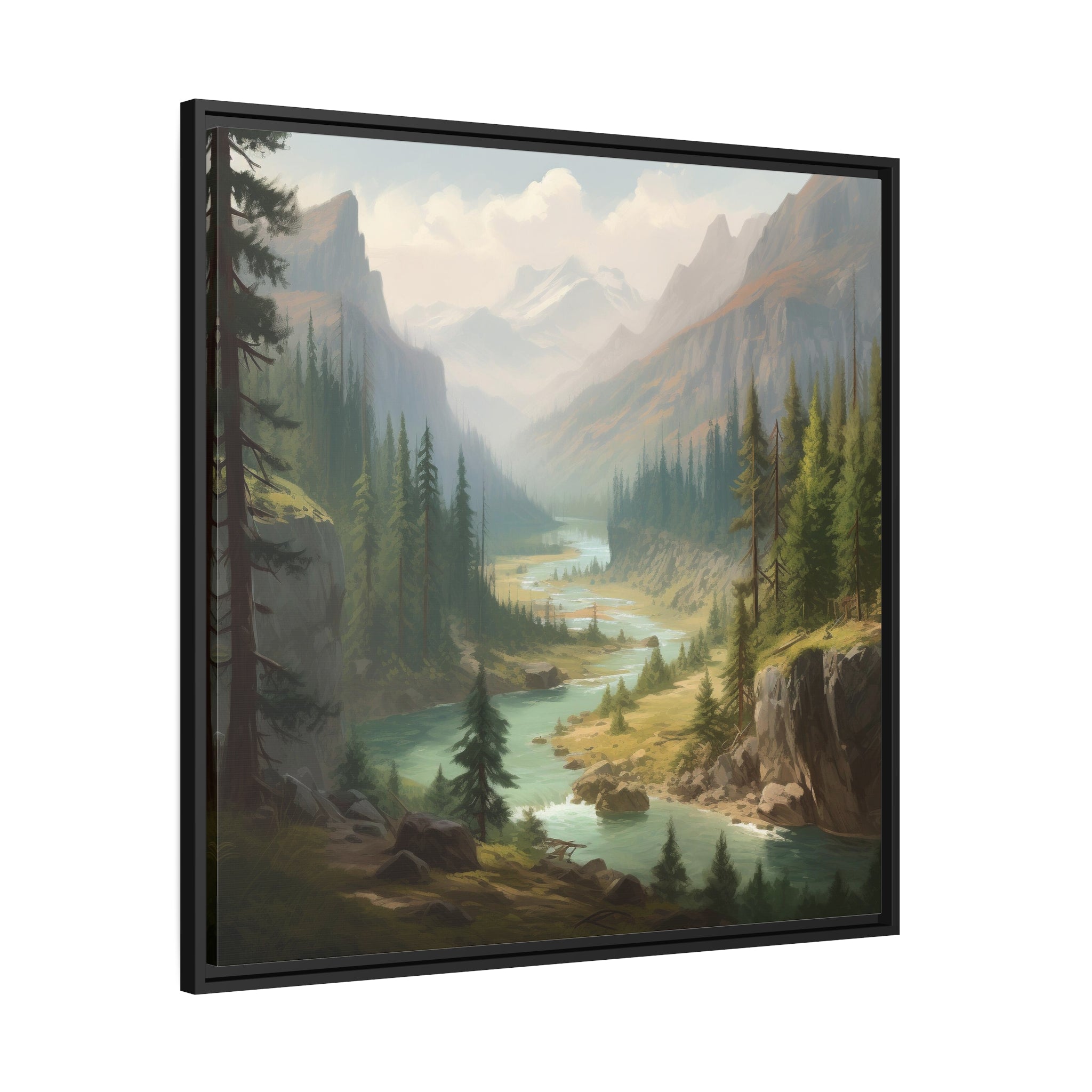 Forest I Matte Canvas, Black Frame