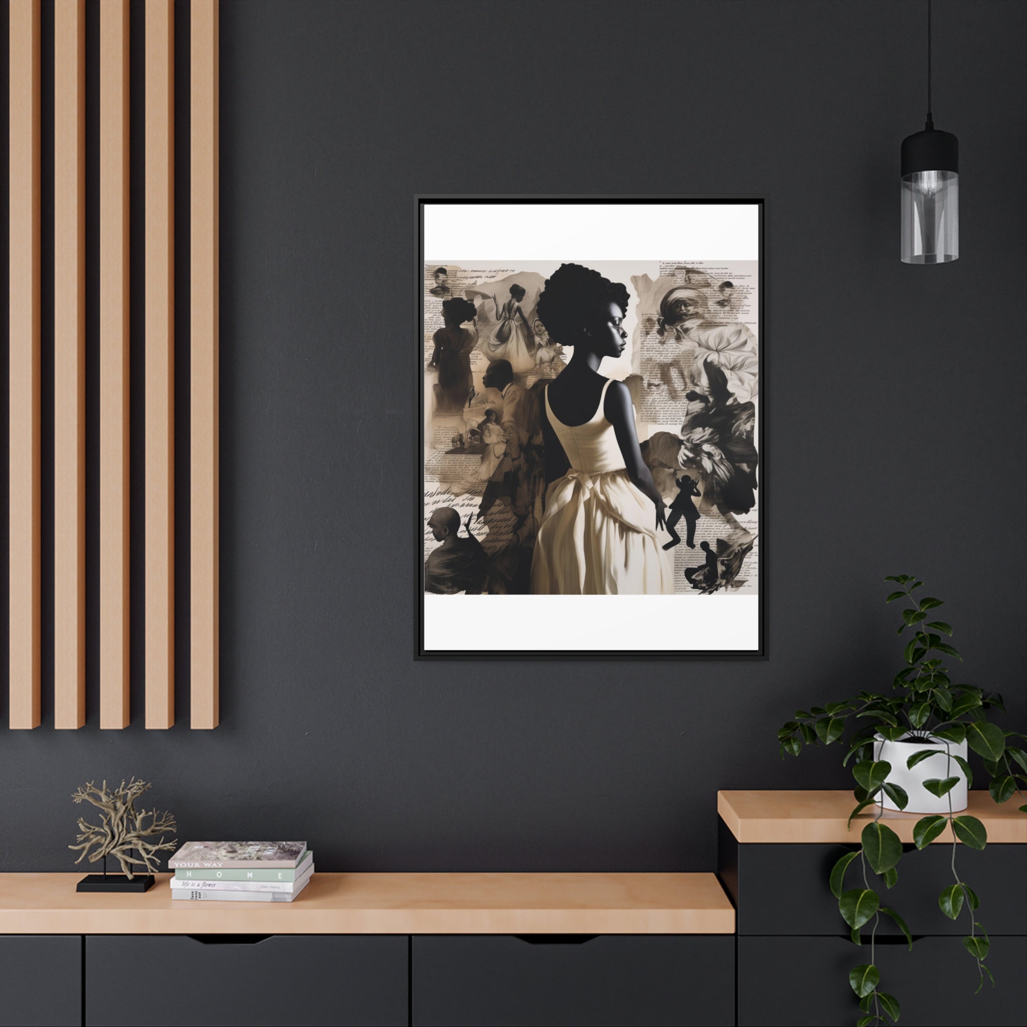 Wall Art Inspired by Kara Walke Matte Canvas, Black Frame