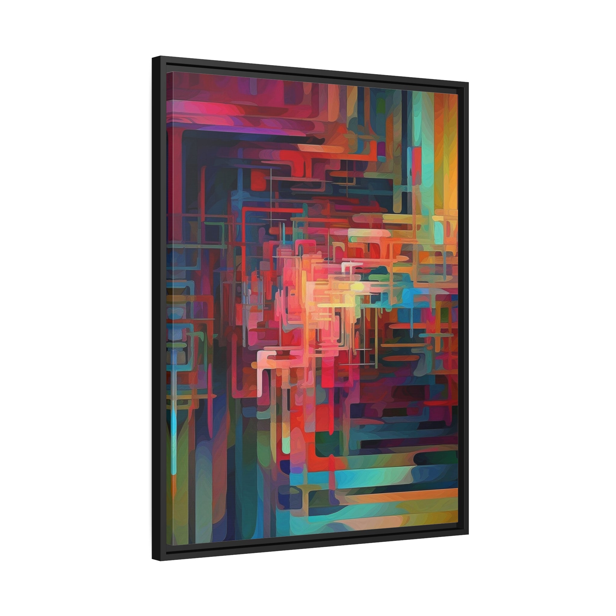 Modern Abstract III Matte Canvas, Black Frame