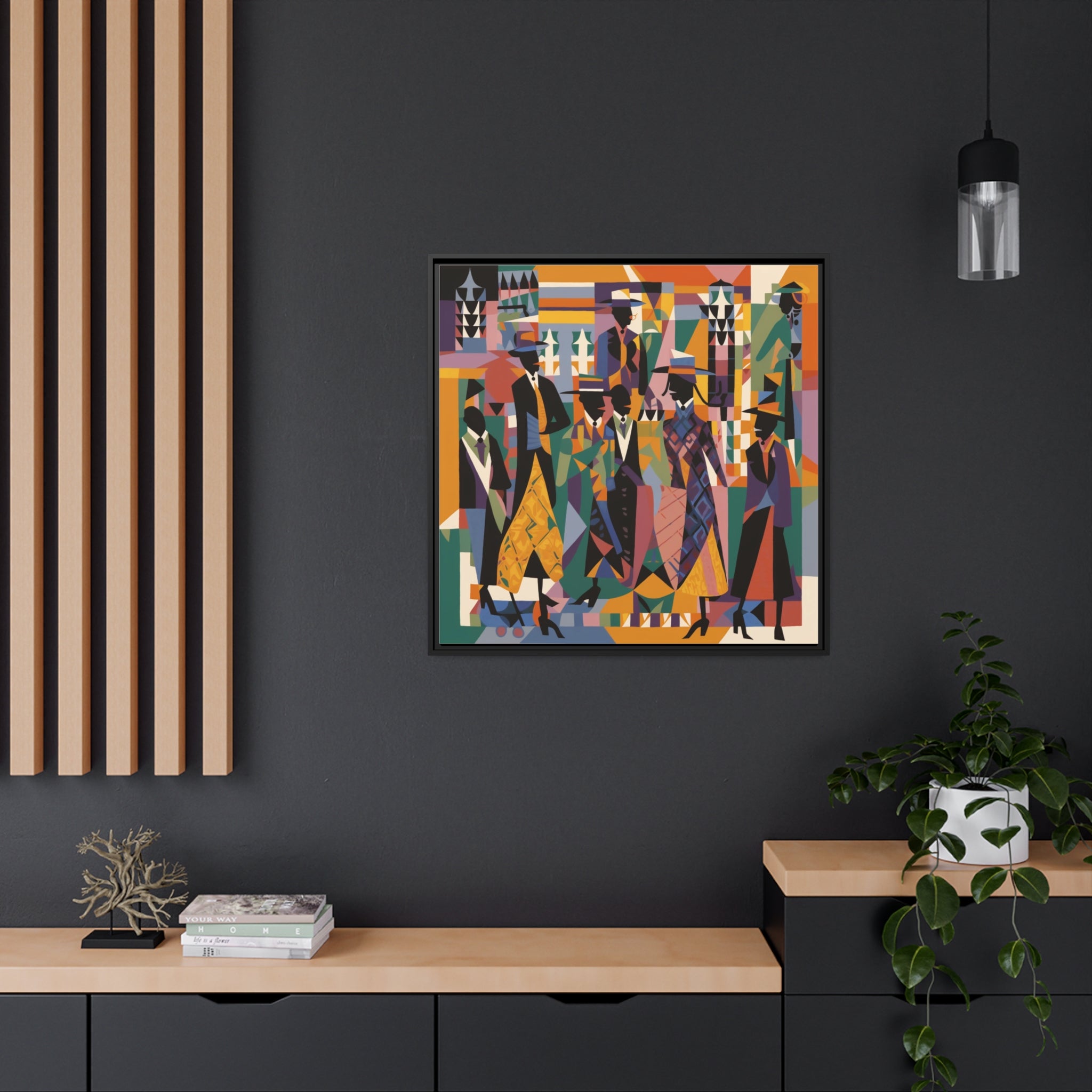 Renaissance I Matte Canvas, Black Frame