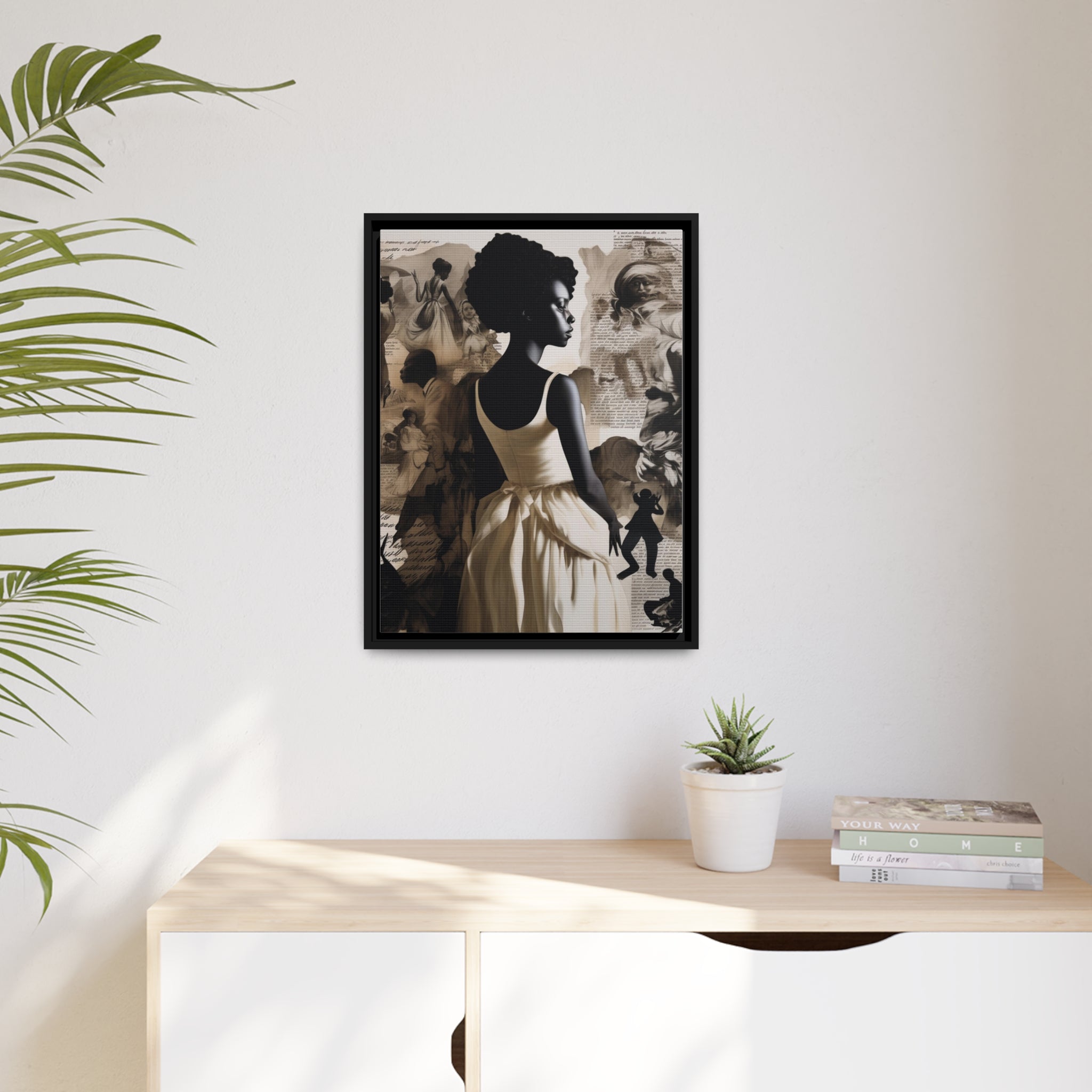 Wall Art Inspired by Kara Walke Matte Canvas, Black Frame