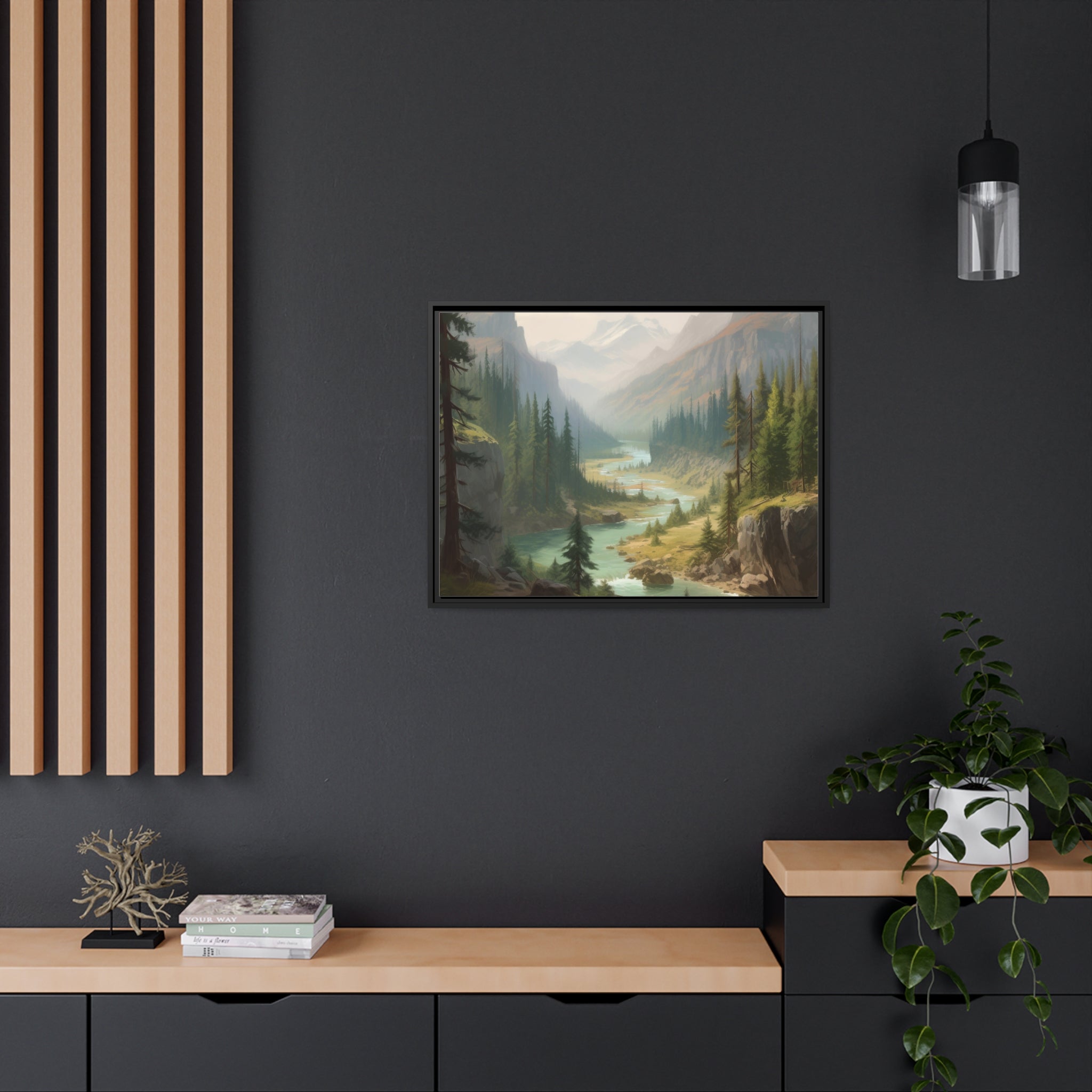 Forest I Matte Canvas, Black Frame