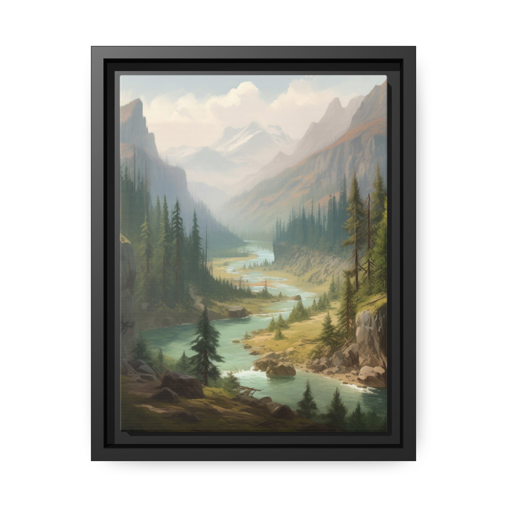 Forest I Matte Canvas, Black Frame