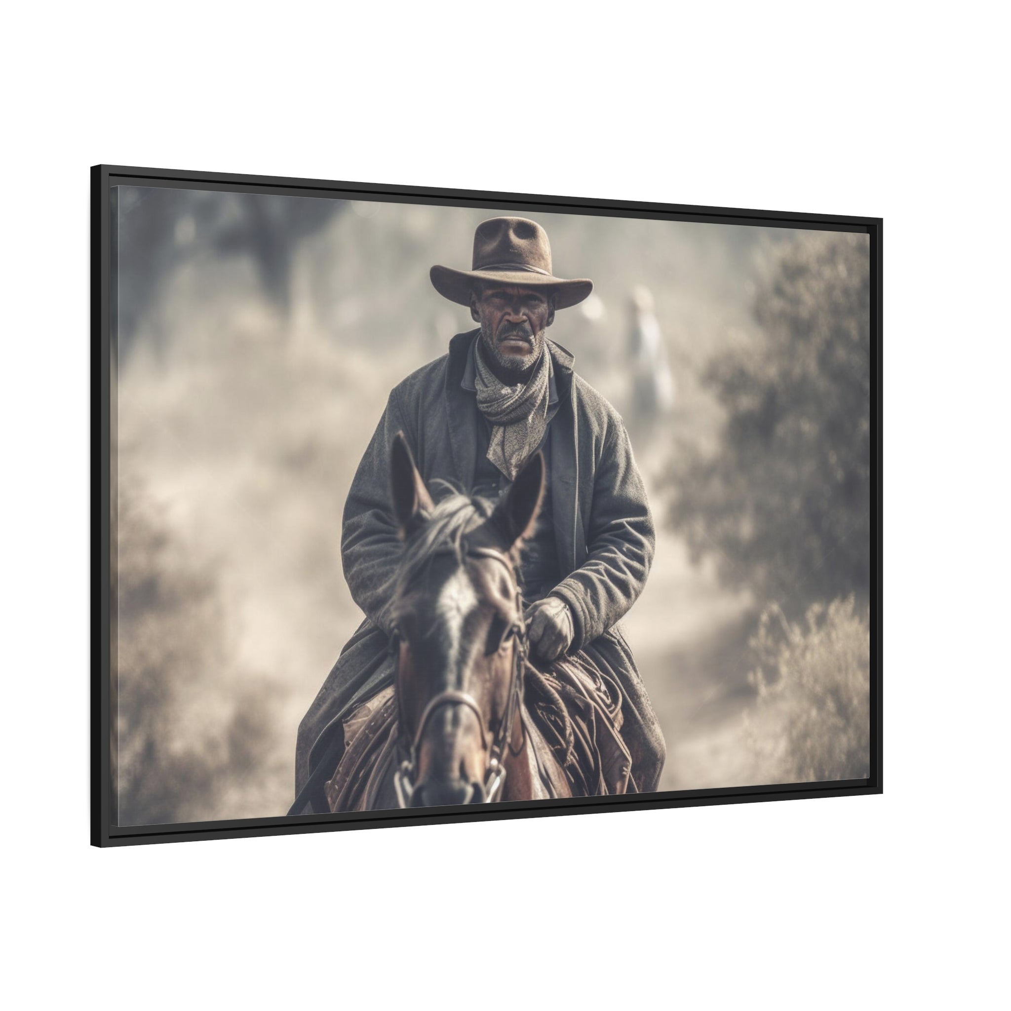 Cowboy II Matte Canvas, Black Frame