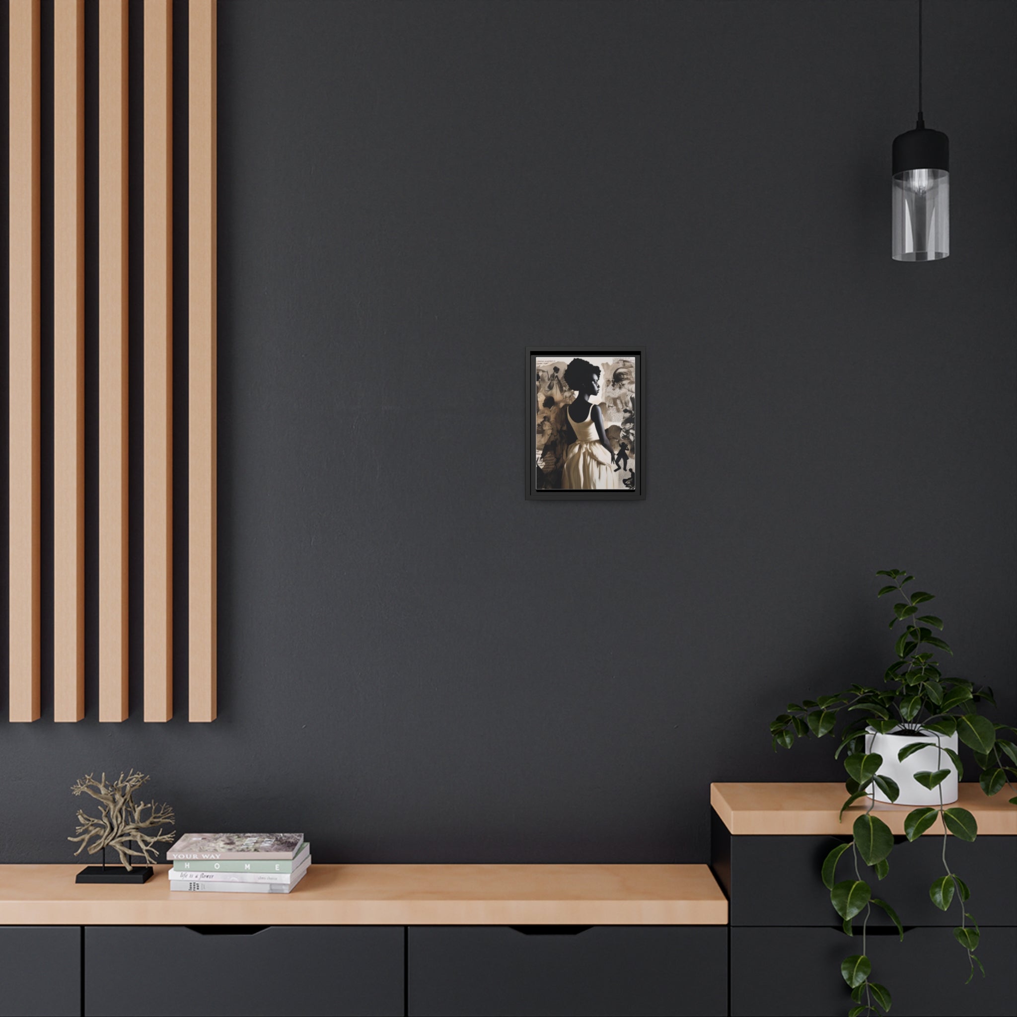 Wall Art Inspired by Kara Walke Matte Canvas, Black Frame