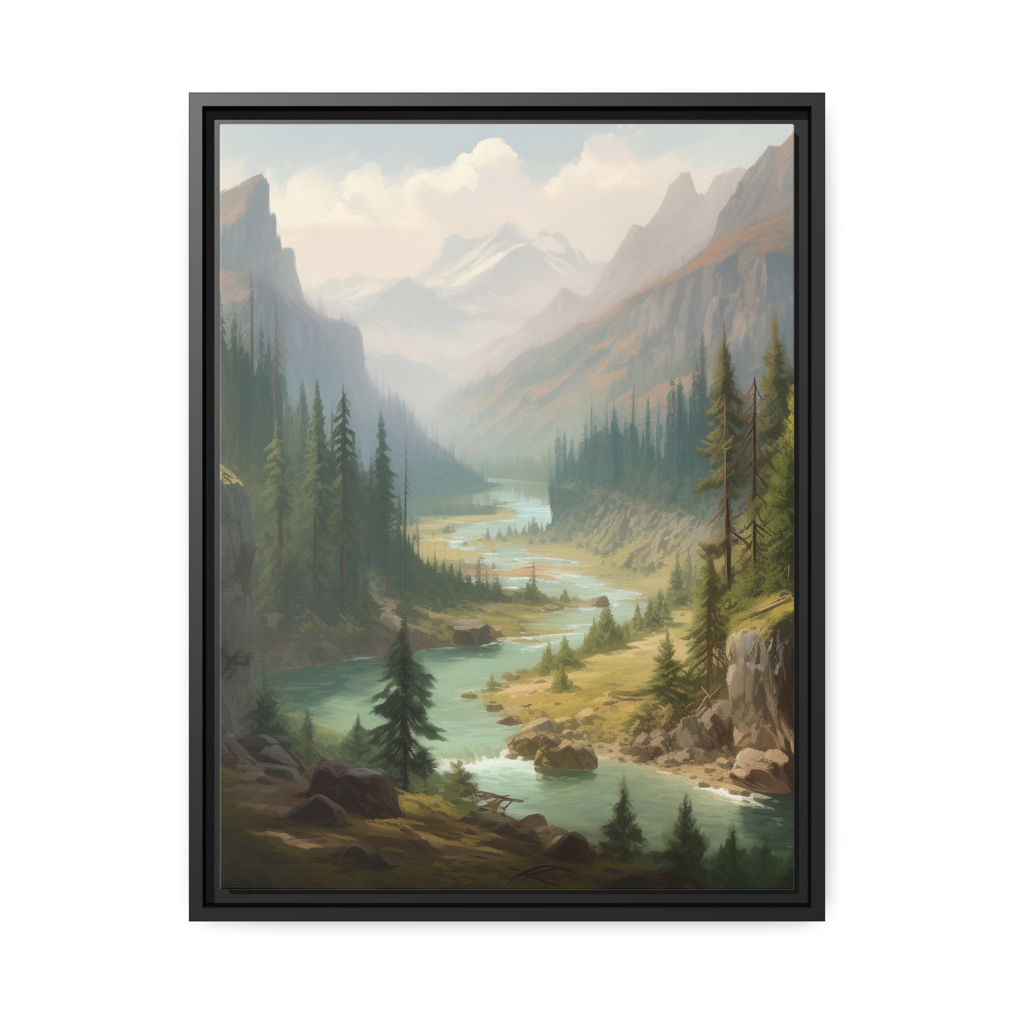 Forest I Matte Canvas, Black Frame