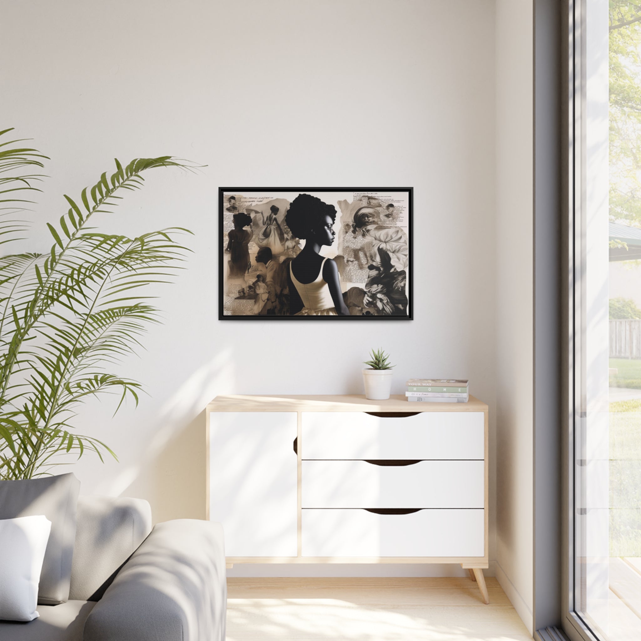 Wall Art Inspired by Kara Walke Matte Canvas, Black Frame