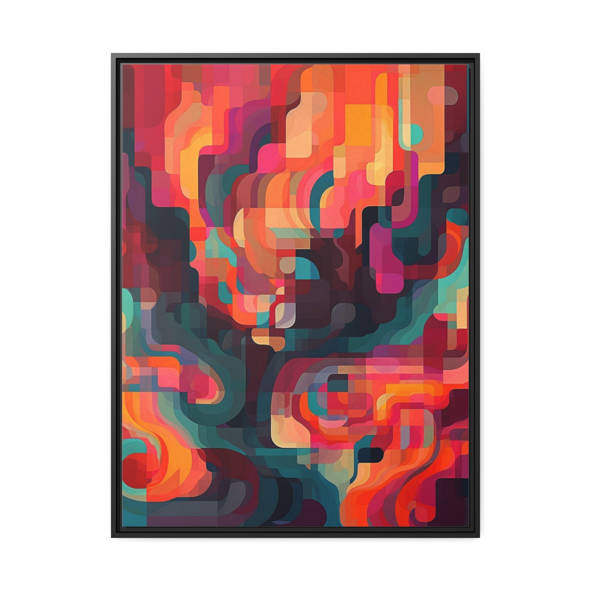 Modern Abstract I Matte Canvas, Black Frame