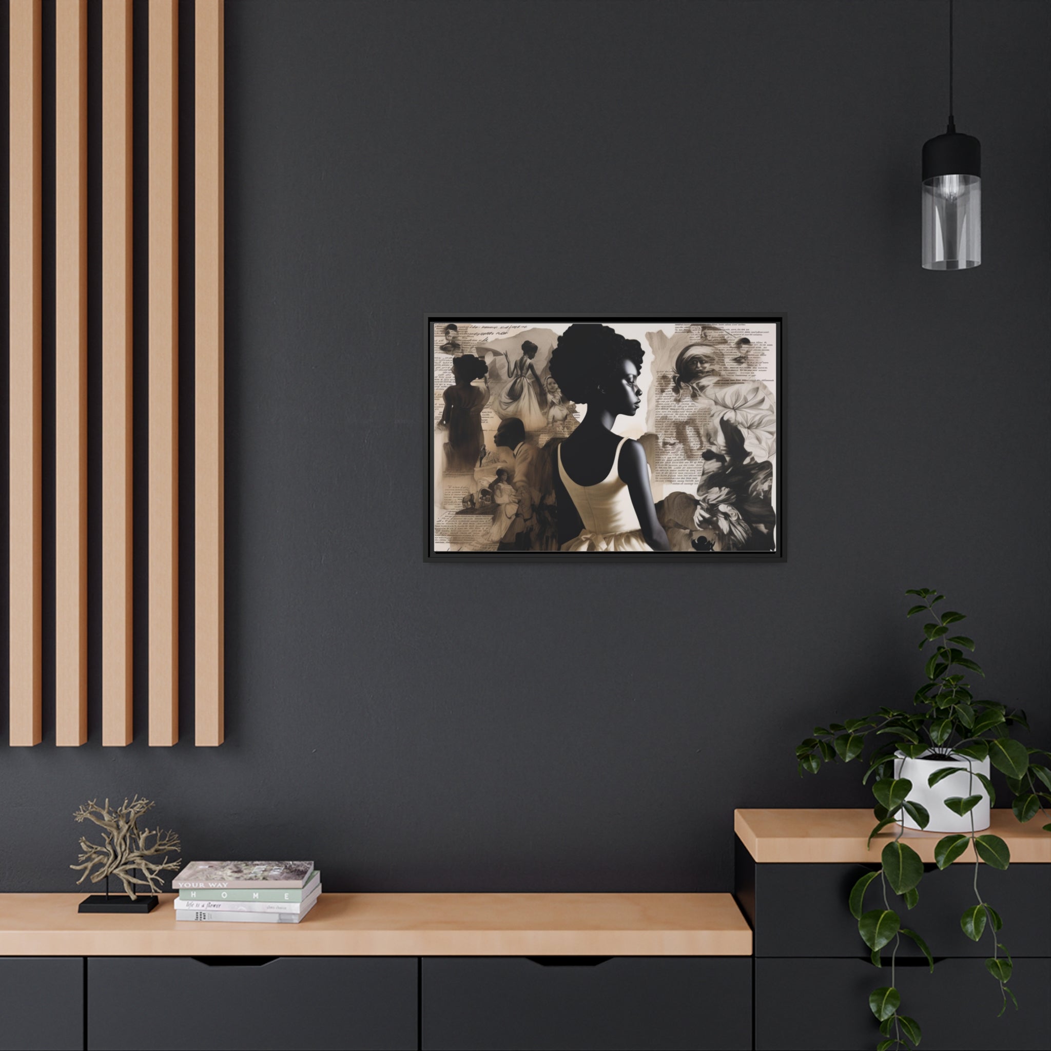 Wall Art Inspired by Kara Walke Matte Canvas, Black Frame