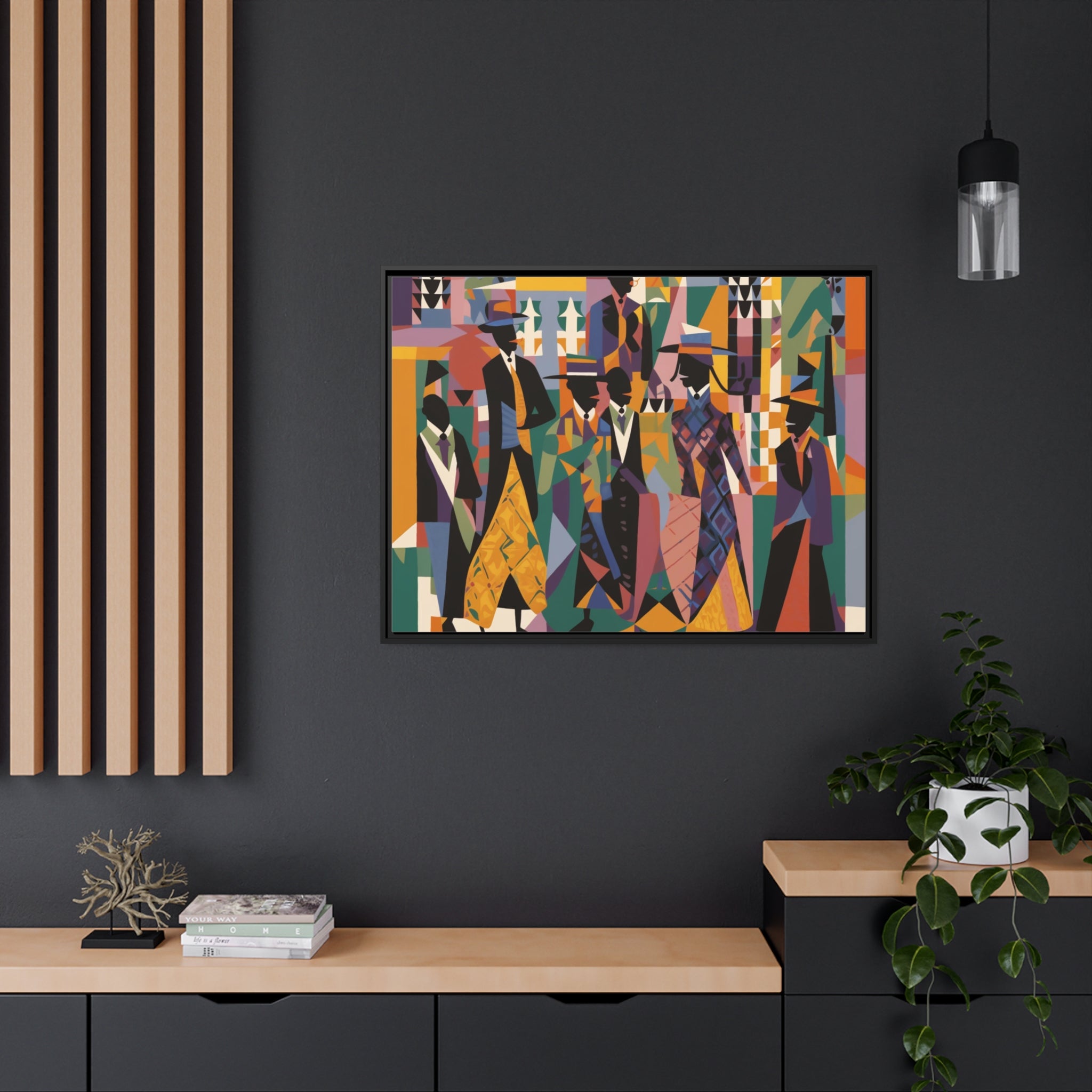 Renaissance I Matte Canvas, Black Frame