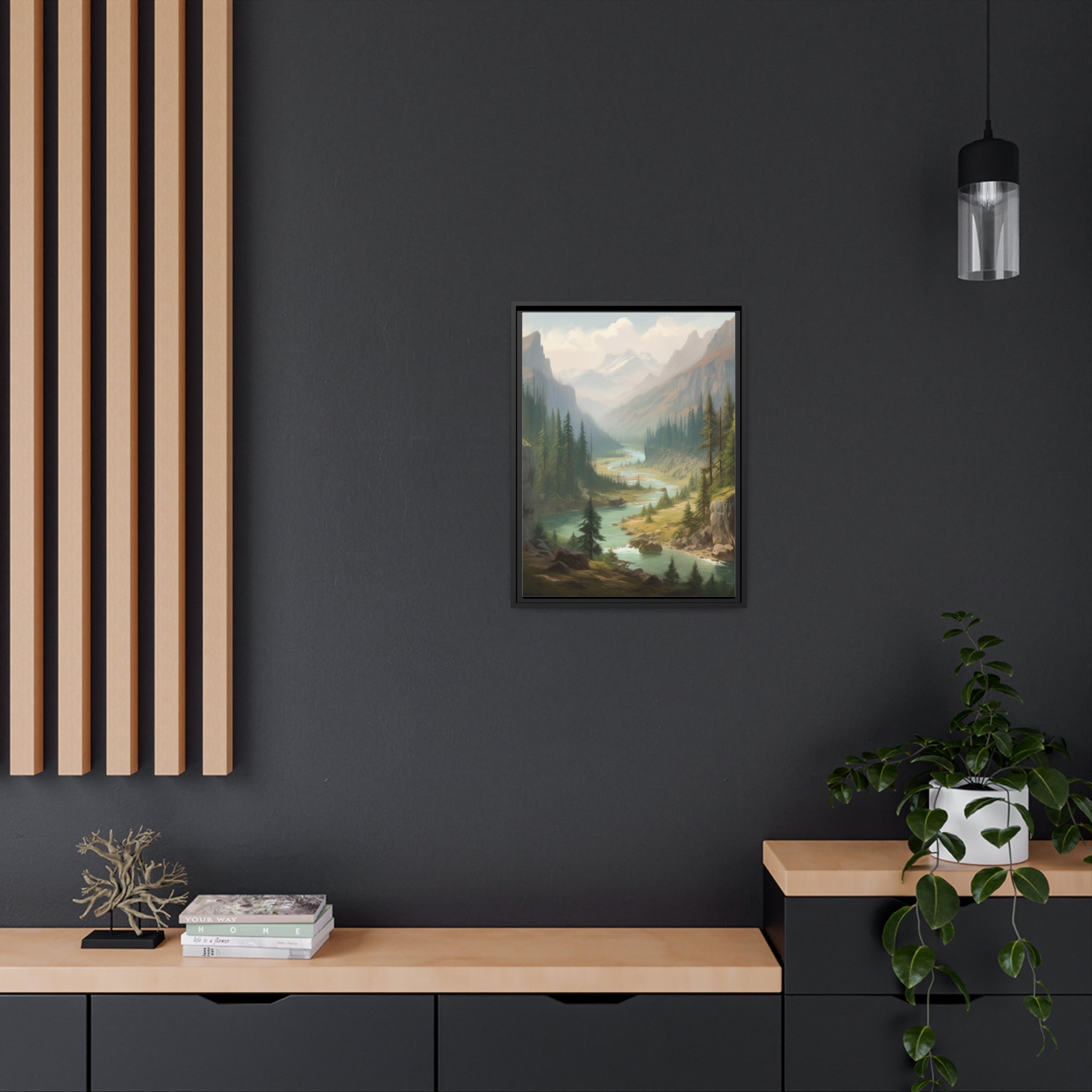 Forest I Matte Canvas, Black Frame