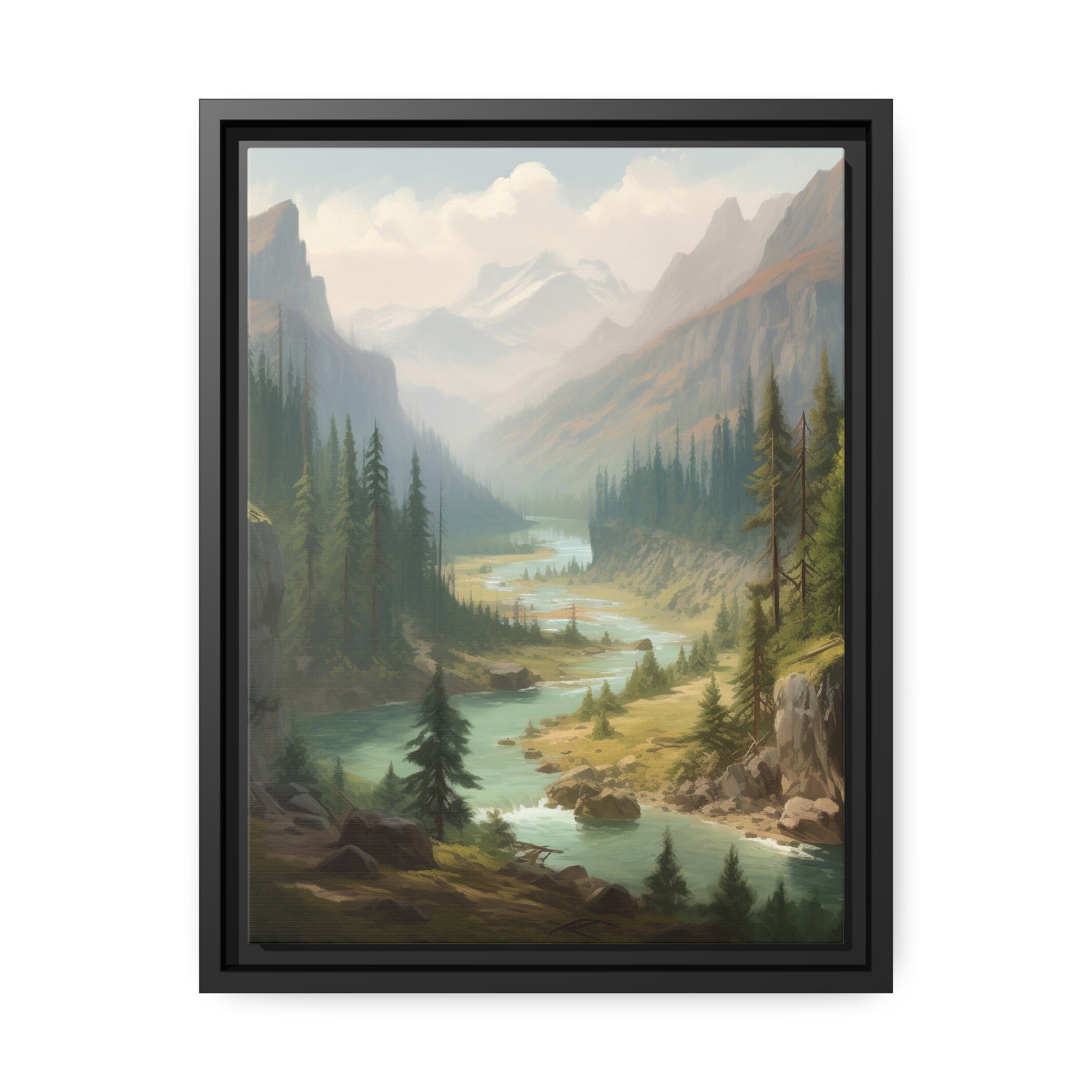 Forest I Matte Canvas, Black Frame