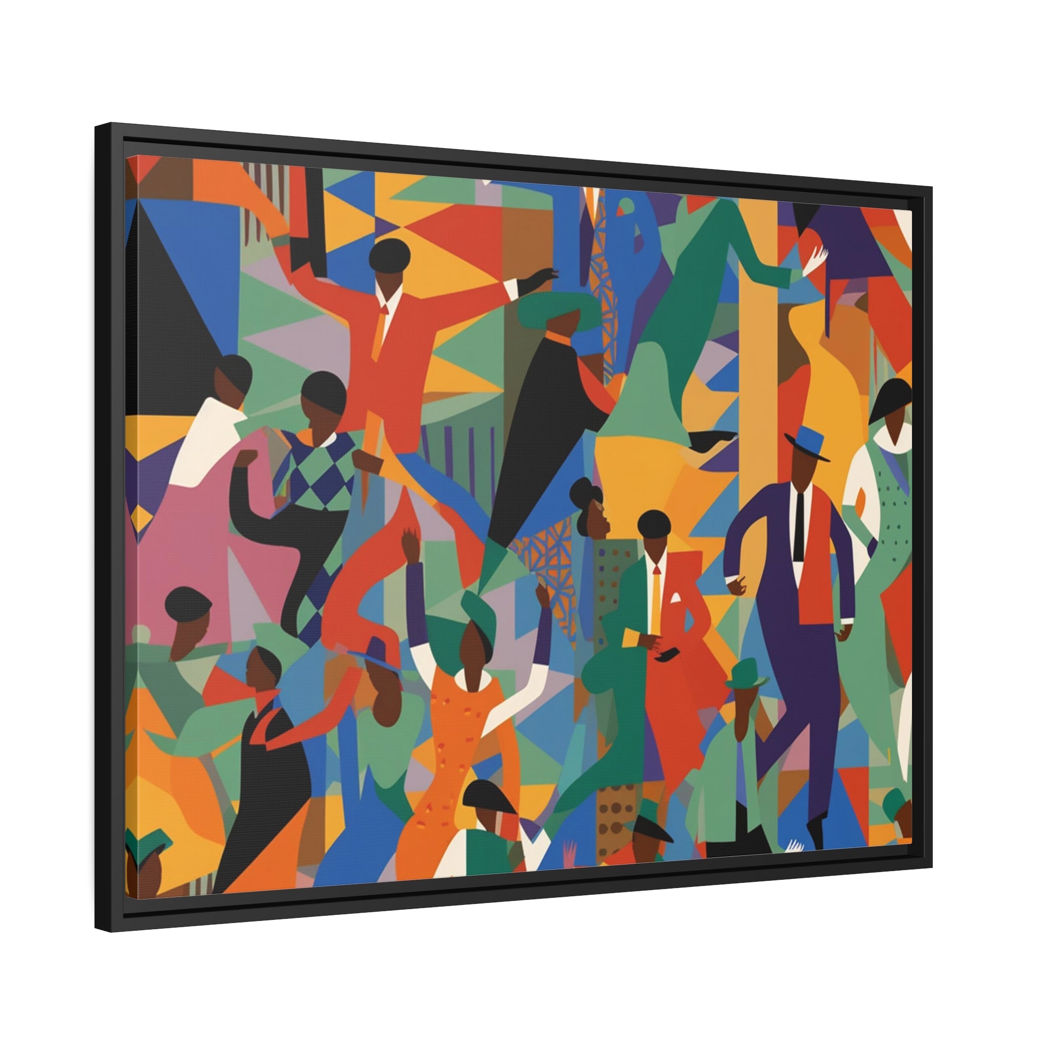 Harlem I Matte Canvas, Black Frame