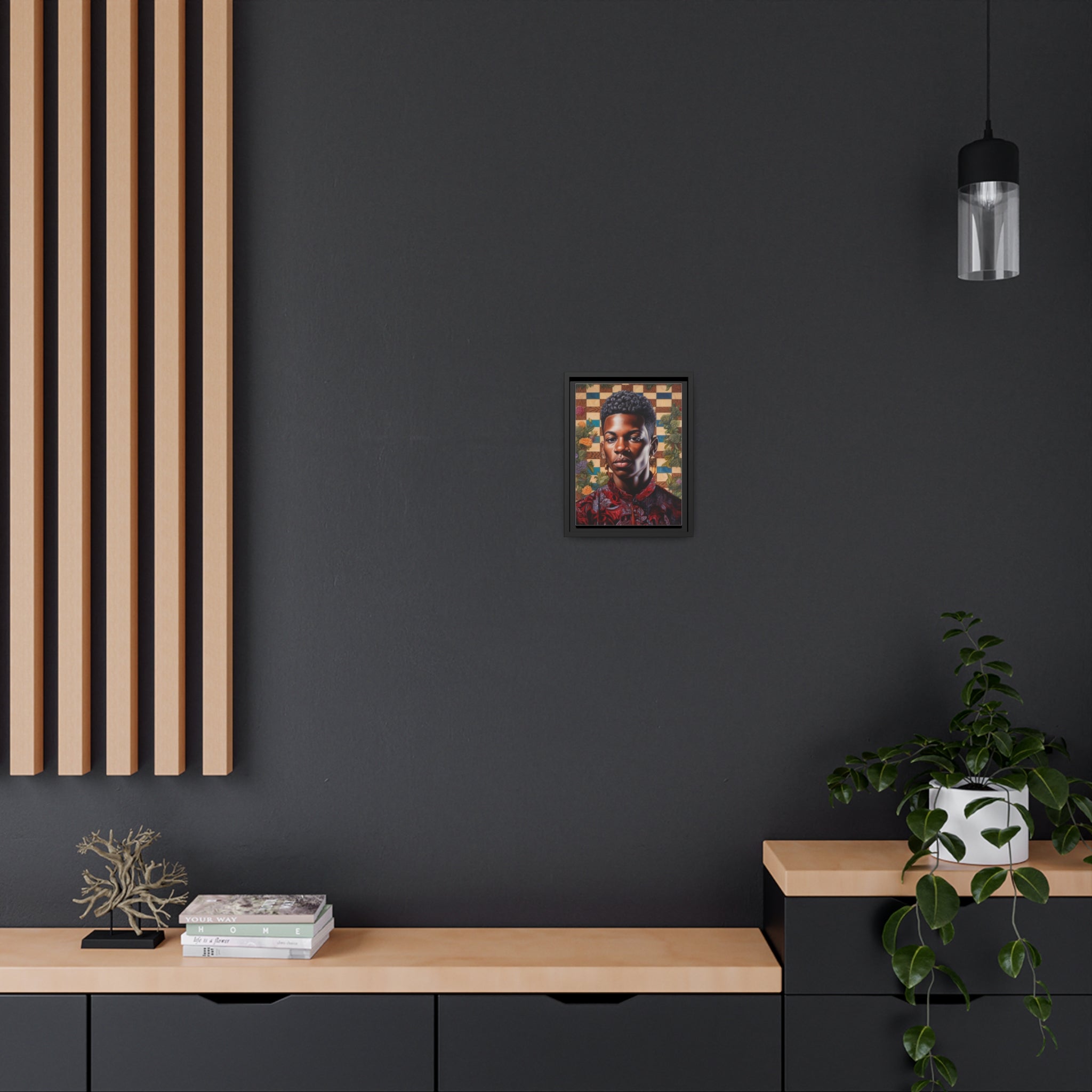 Black Boy Joy I Wall Art Matte Canvas, Black Frame