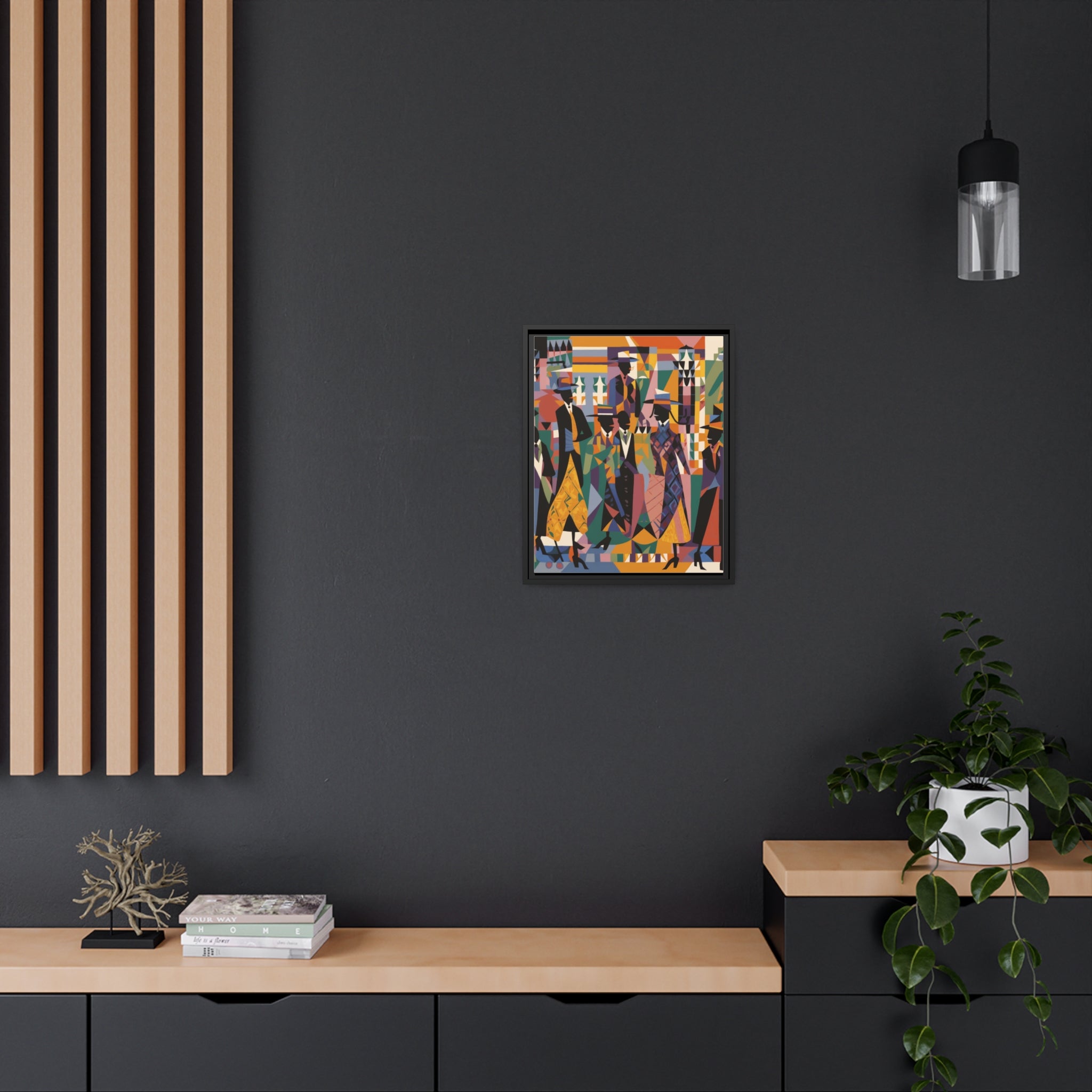 Renaissance I Matte Canvas, Black Frame