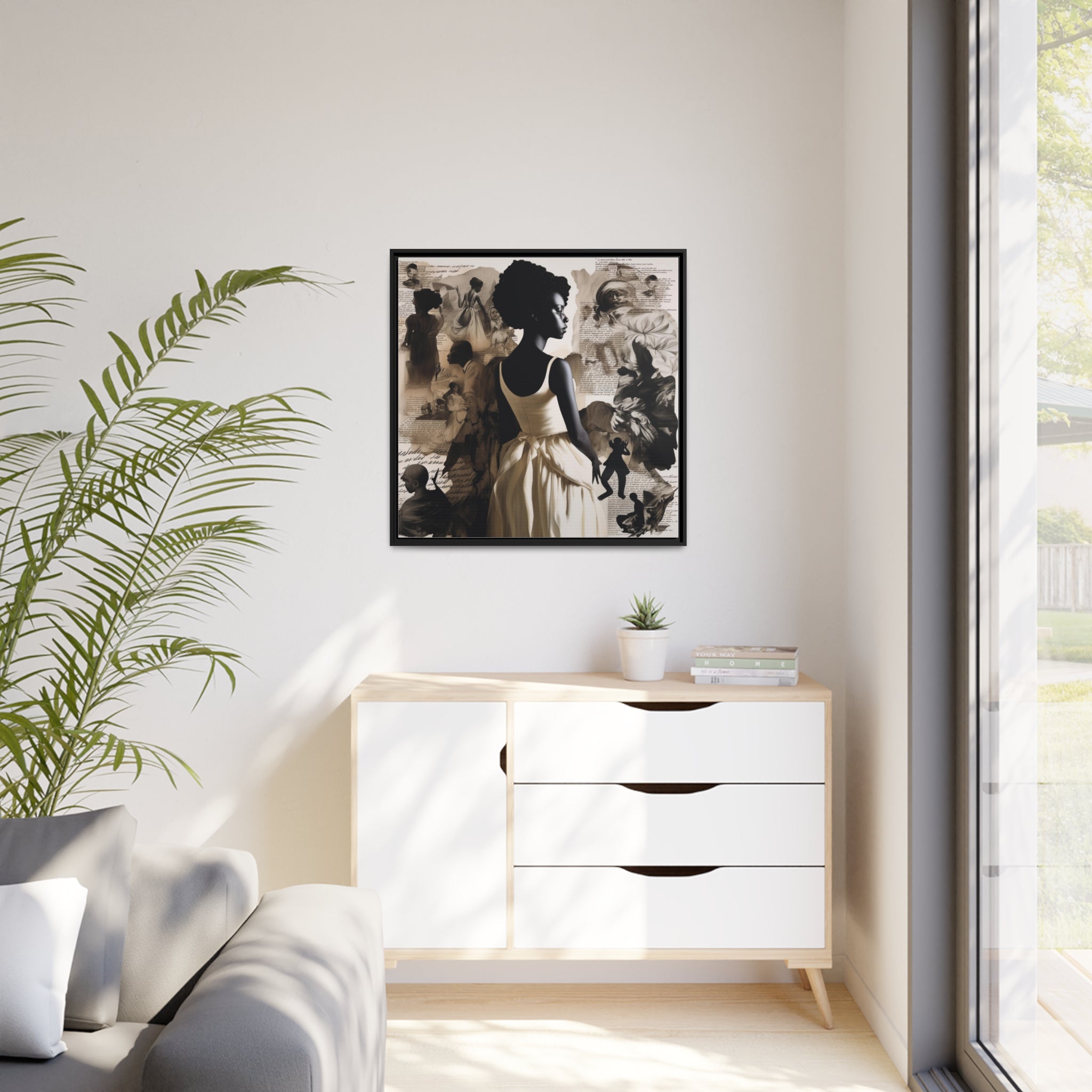 Wall Art Inspired by Kara Walke Matte Canvas, Black Frame