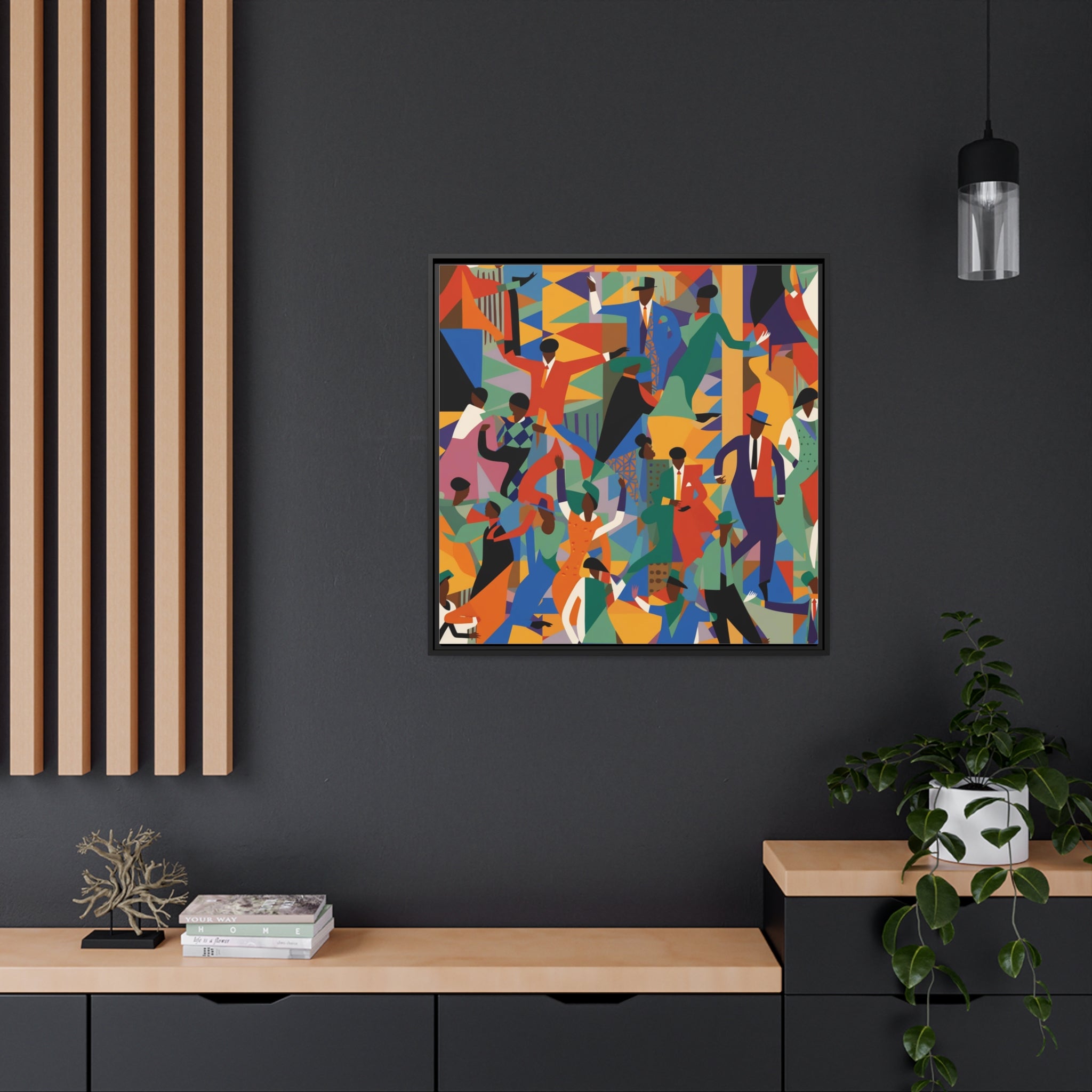 Harlem I Matte Canvas, Black Frame