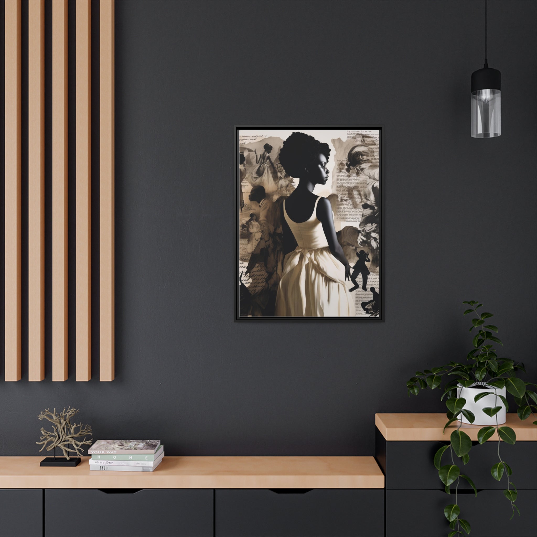 Wall Art Inspired by Kara Walke Matte Canvas, Black Frame