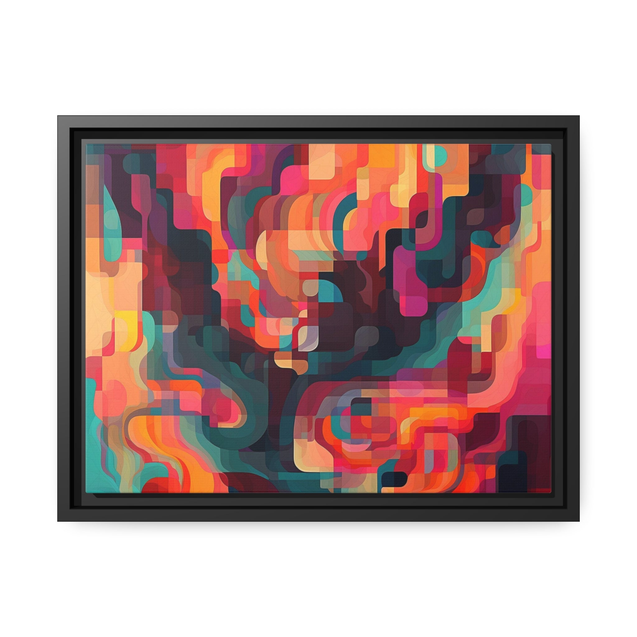 Modern Abstract I Matte Canvas, Black Frame