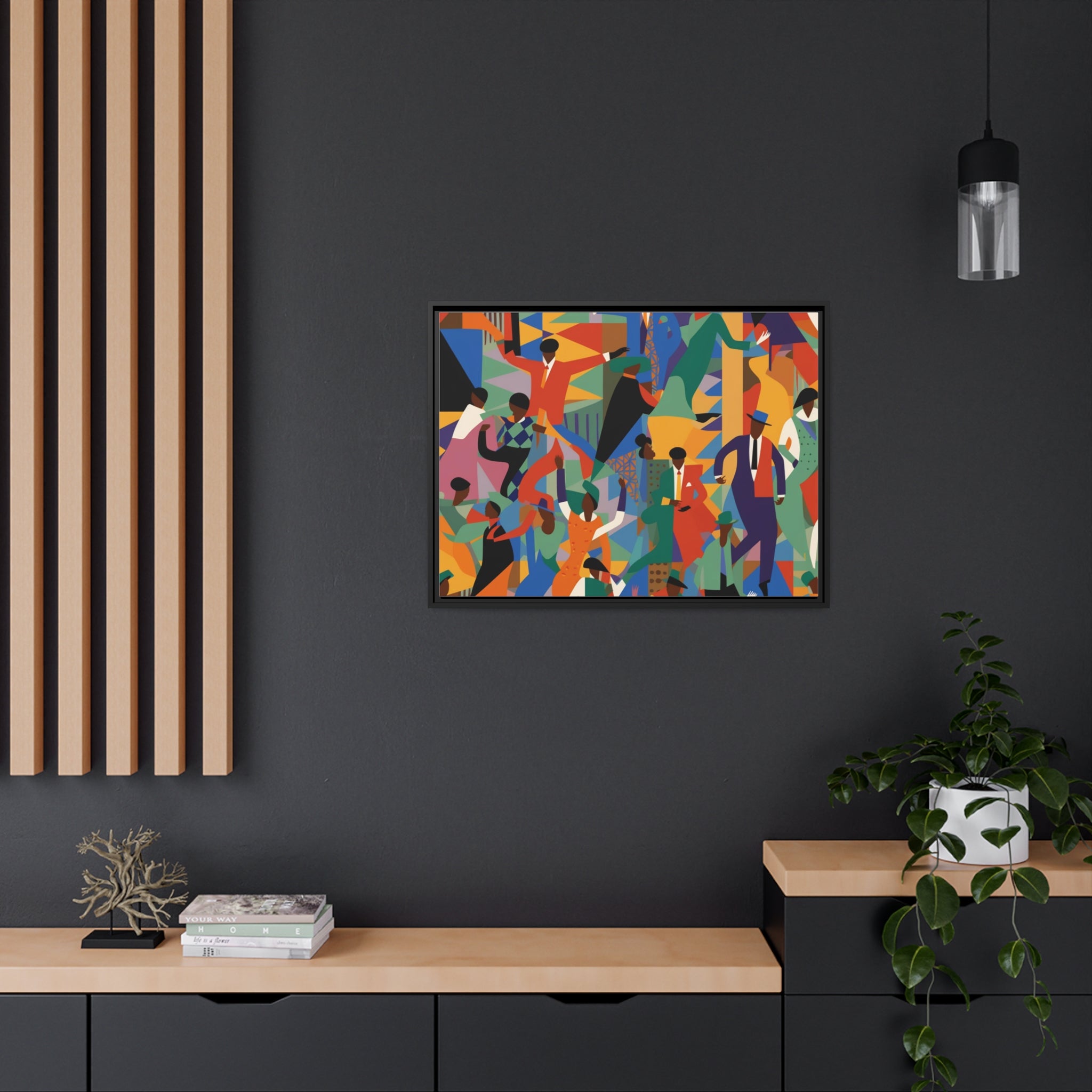 Harlem I Matte Canvas, Black Frame