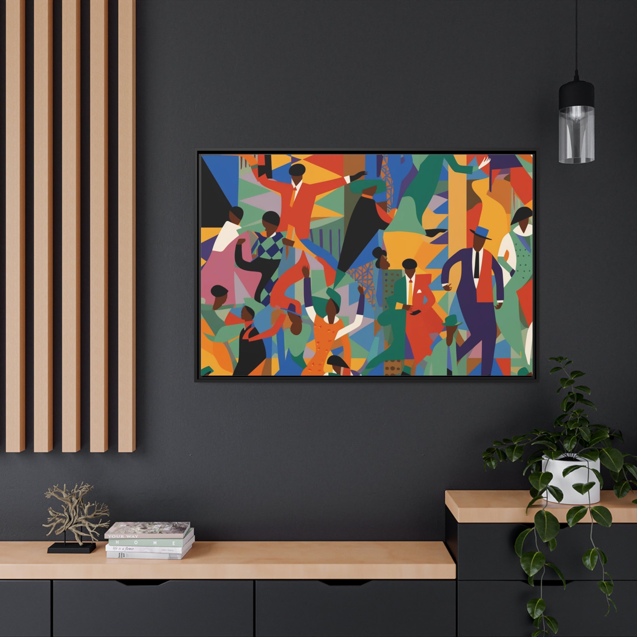 Harlem I Matte Canvas, Black Frame