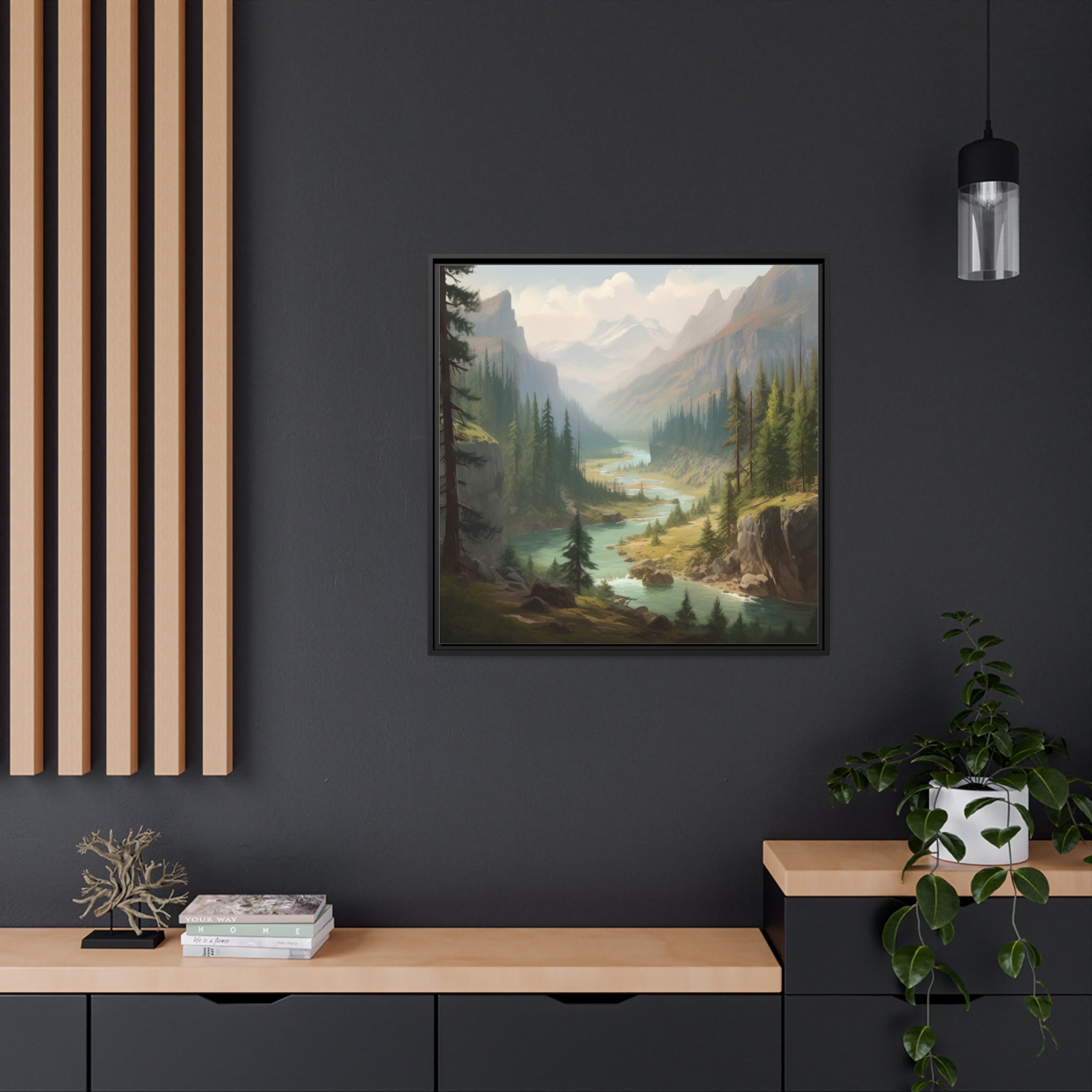 Forest I Matte Canvas, Black Frame