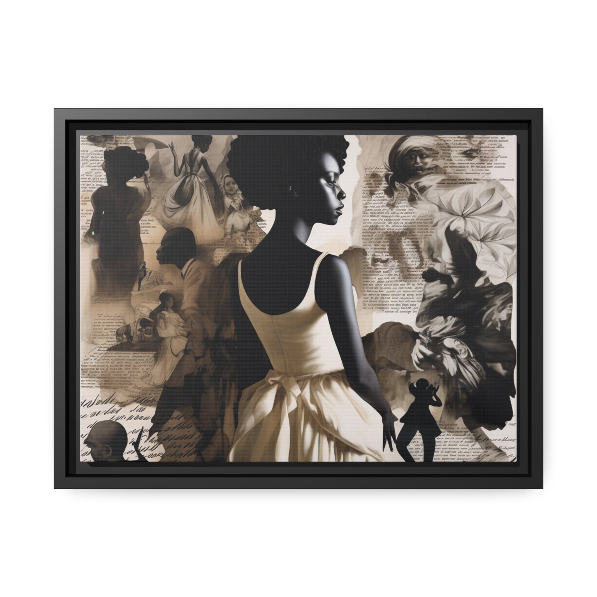 Wall Art Inspired by Kara Walke Matte Canvas, Black Frame