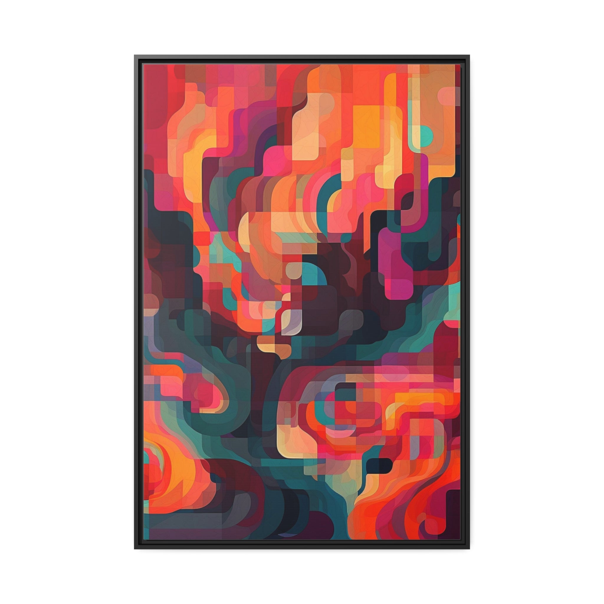 Modern Abstract I Matte Canvas, Black Frame