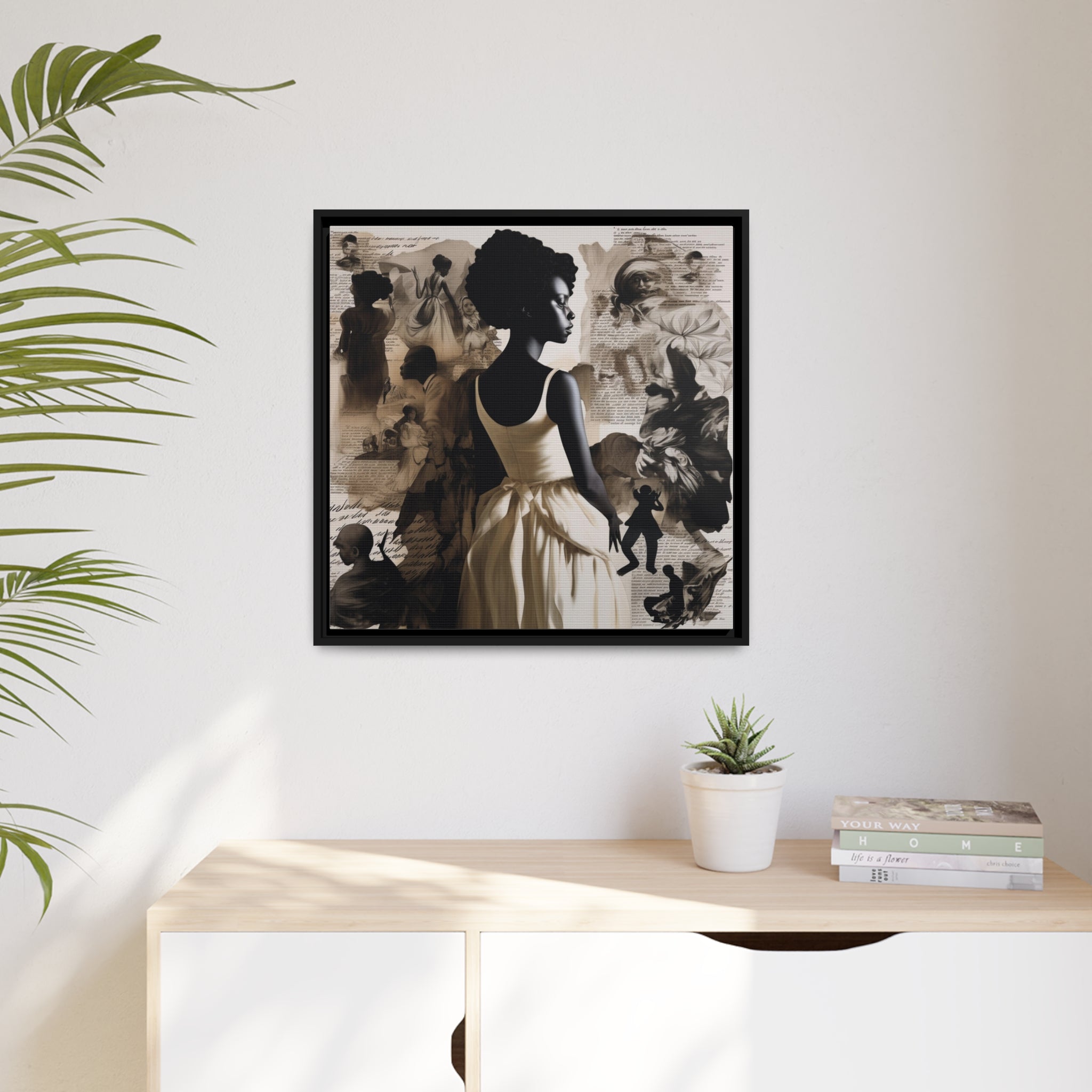 Wall Art Inspired by Kara Walke Matte Canvas, Black Frame
