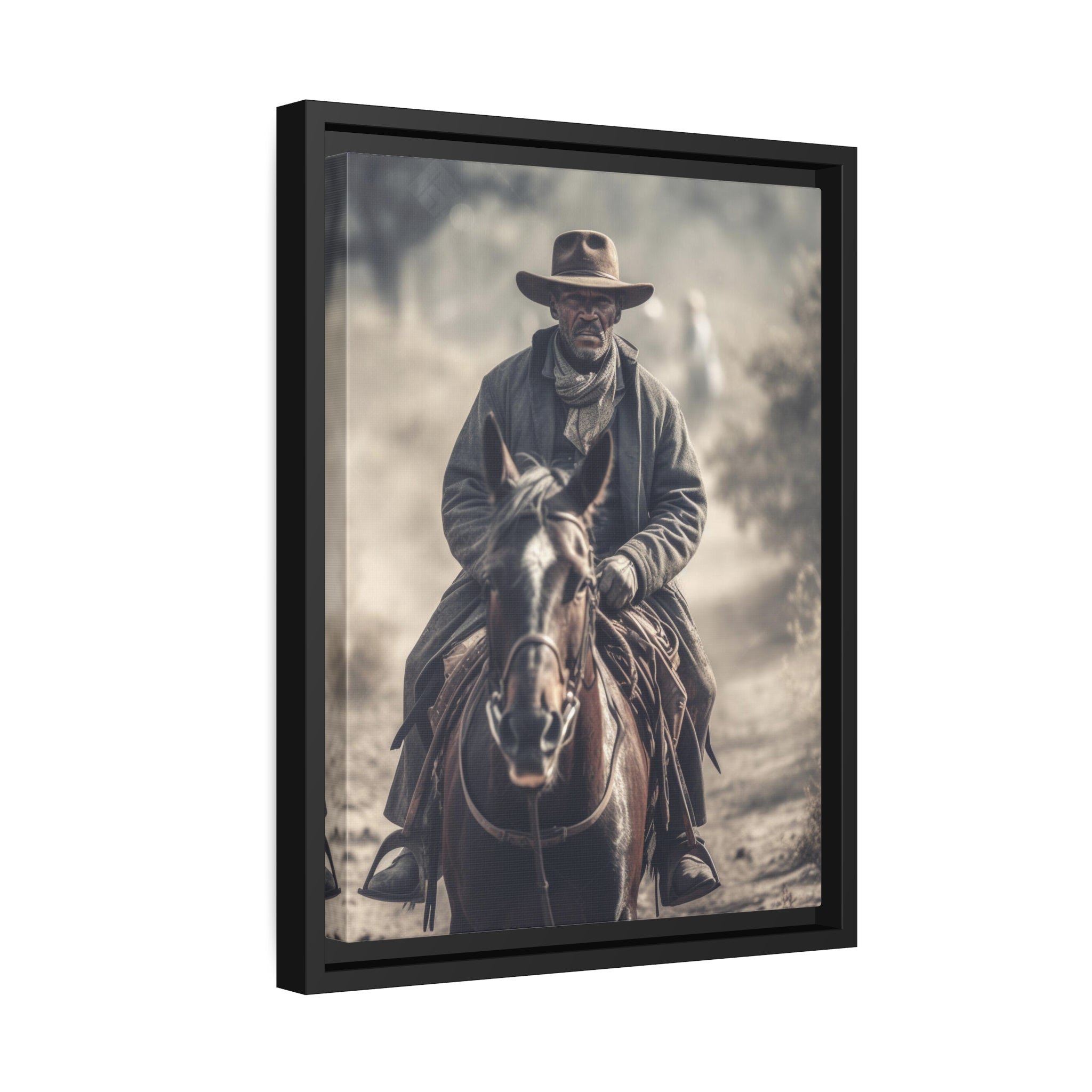 Cowboy II Matte Canvas, Black Frame