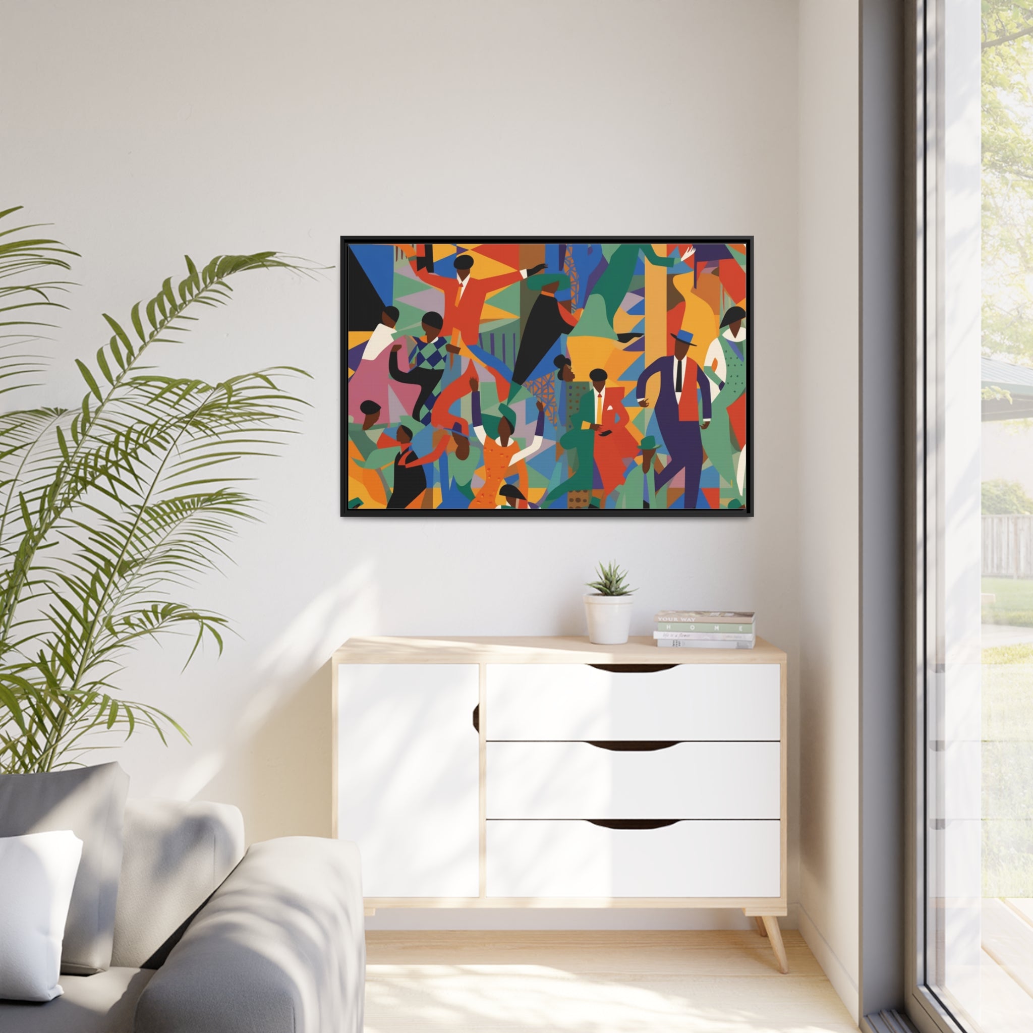 Harlem I Matte Canvas, Black Frame