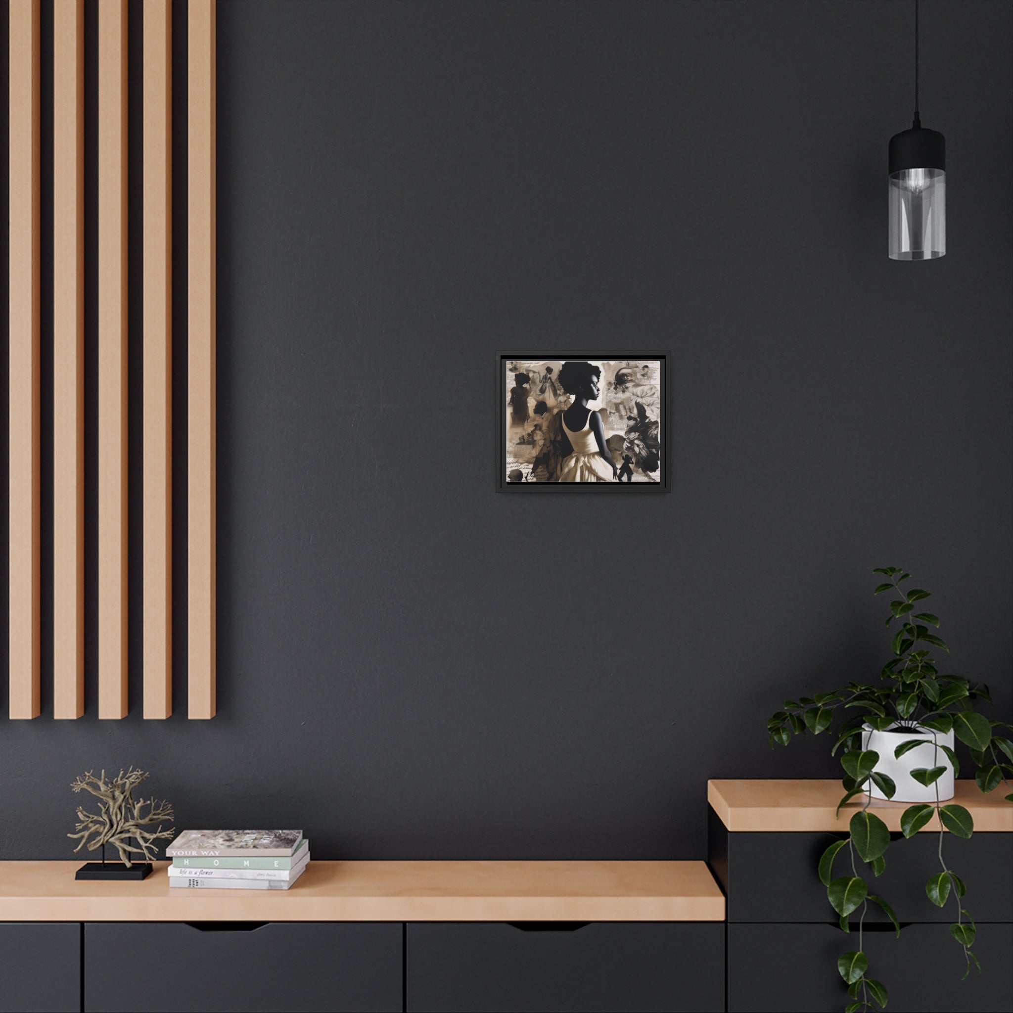 Wall Art Inspired by Kara Walke Matte Canvas, Black Frame