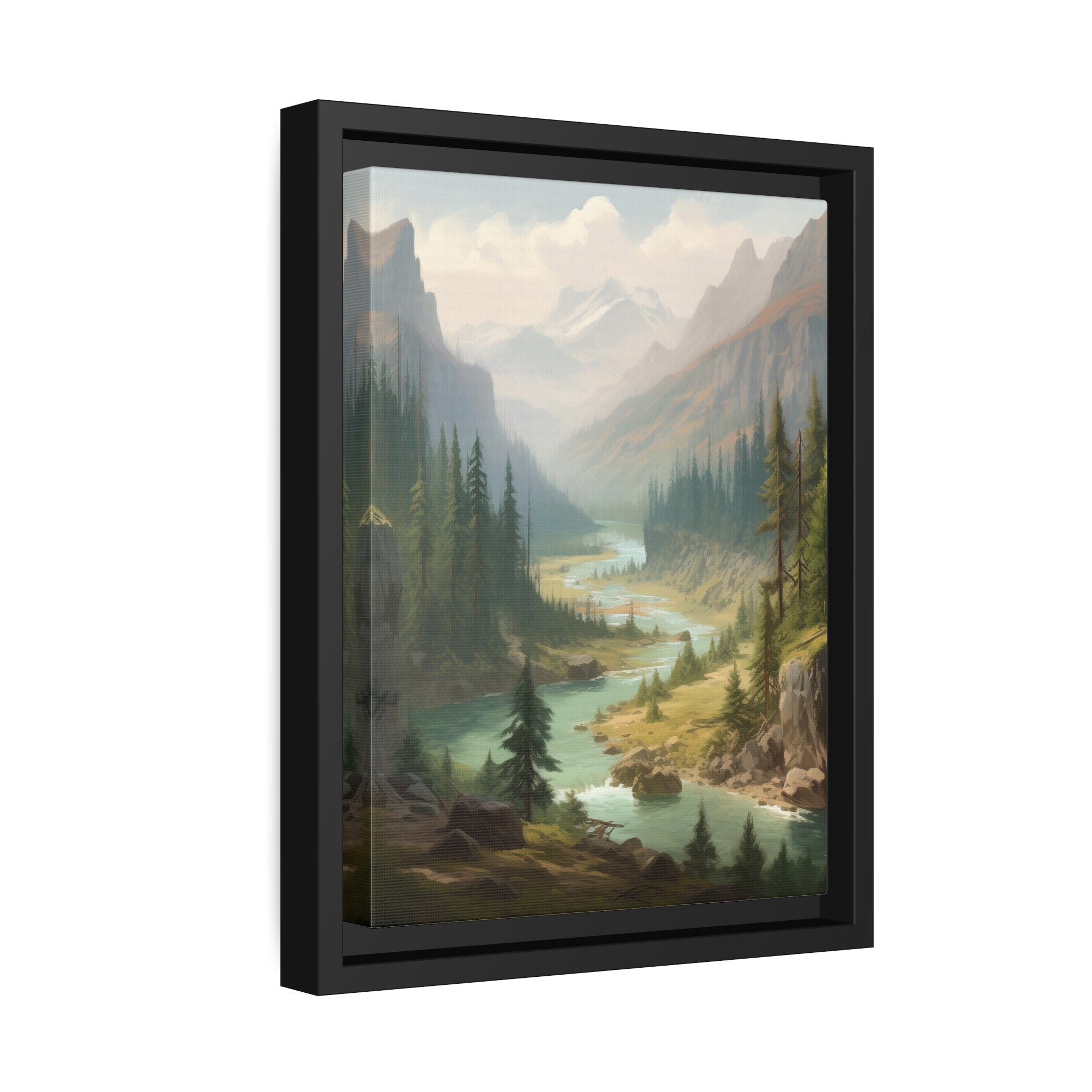 Forest I Matte Canvas, Black Frame