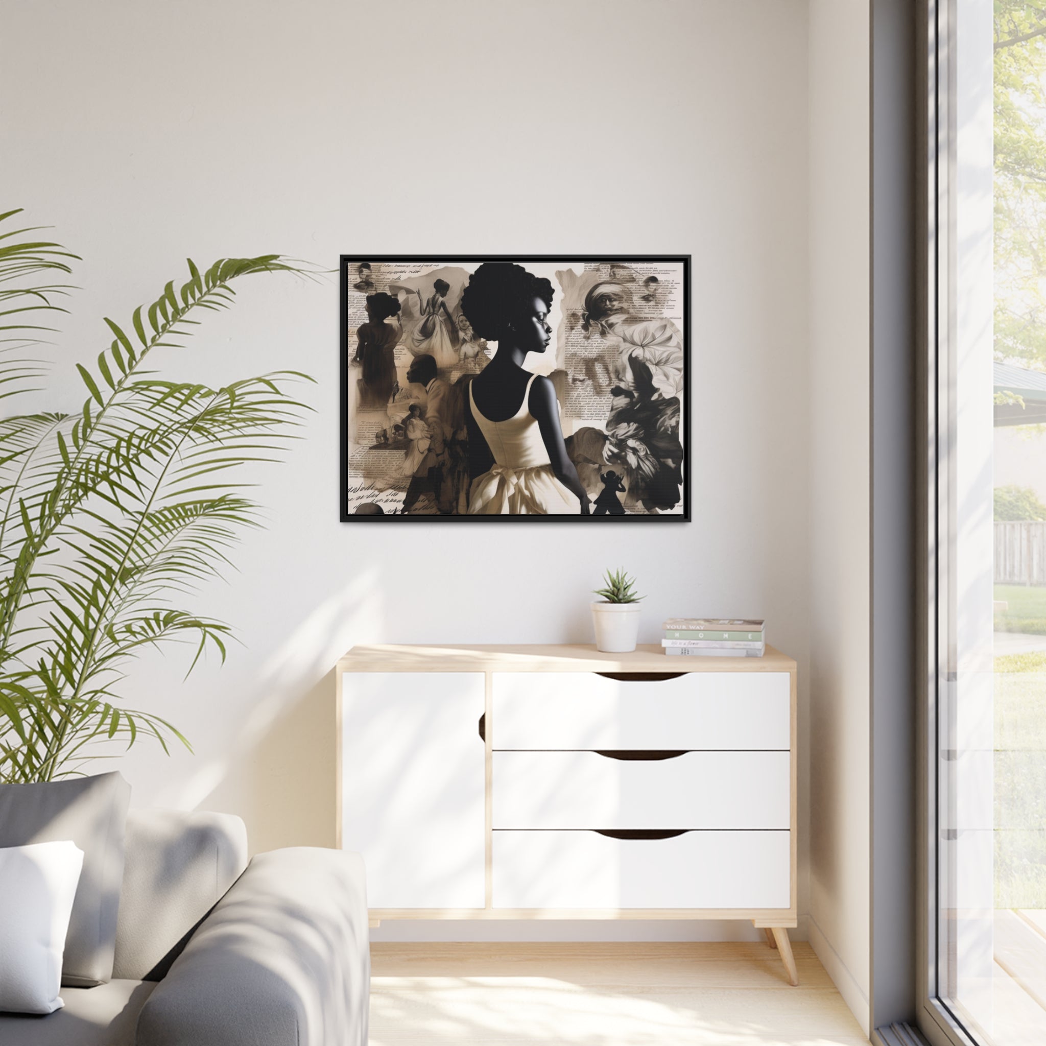 Wall Art Inspired by Kara Walke Matte Canvas, Black Frame